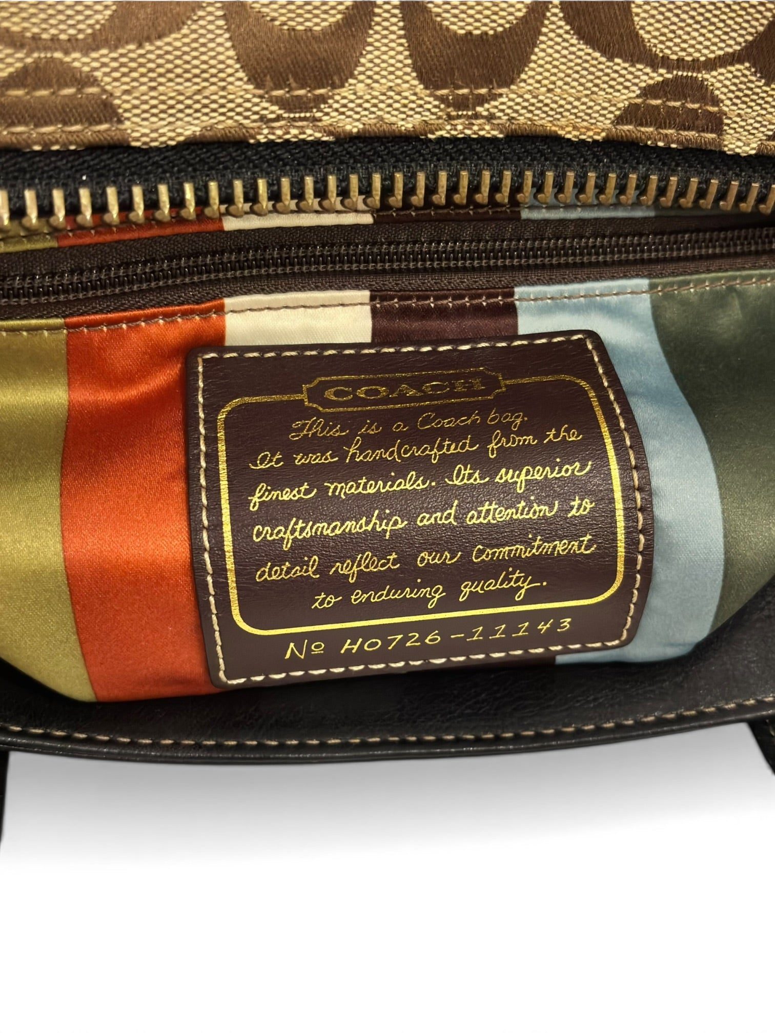 Coach Rare Legacy Limited Edition 65th Anniversary Mandy Brown Signature Shoulder Bag 2000's