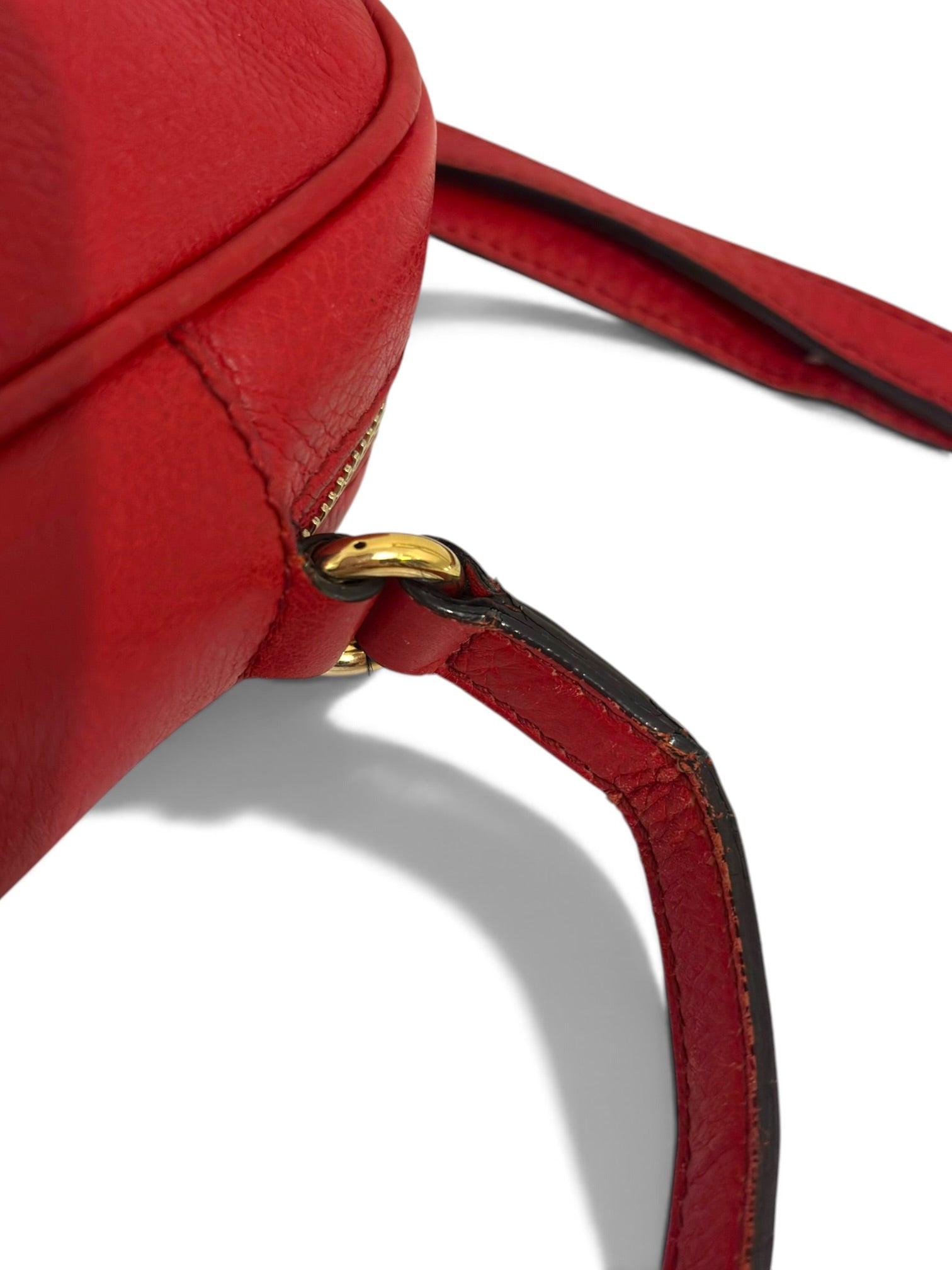 Vintage Gucci Soho Disco Bag Red Leather Crossbody 308364