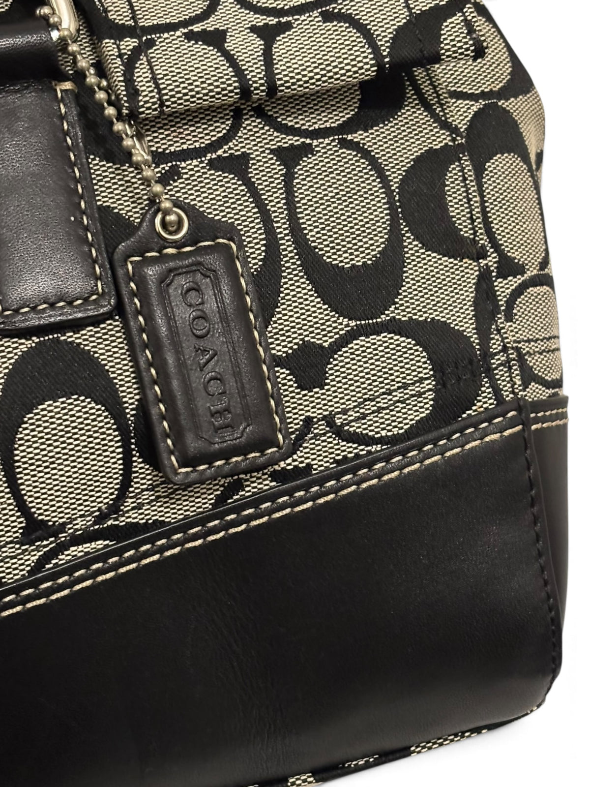 Vintage Coach Hamptons Bag F13070 Signature Turnlock Tote