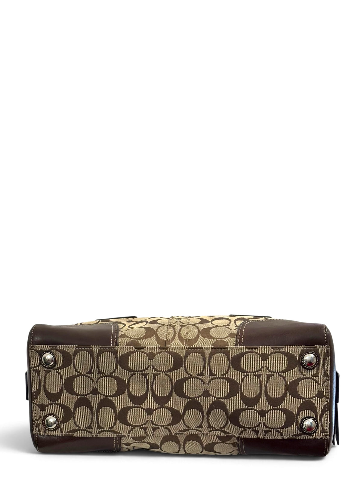 Vintage Coach Hamptons Bag F11596 Signature Turnlock Tote