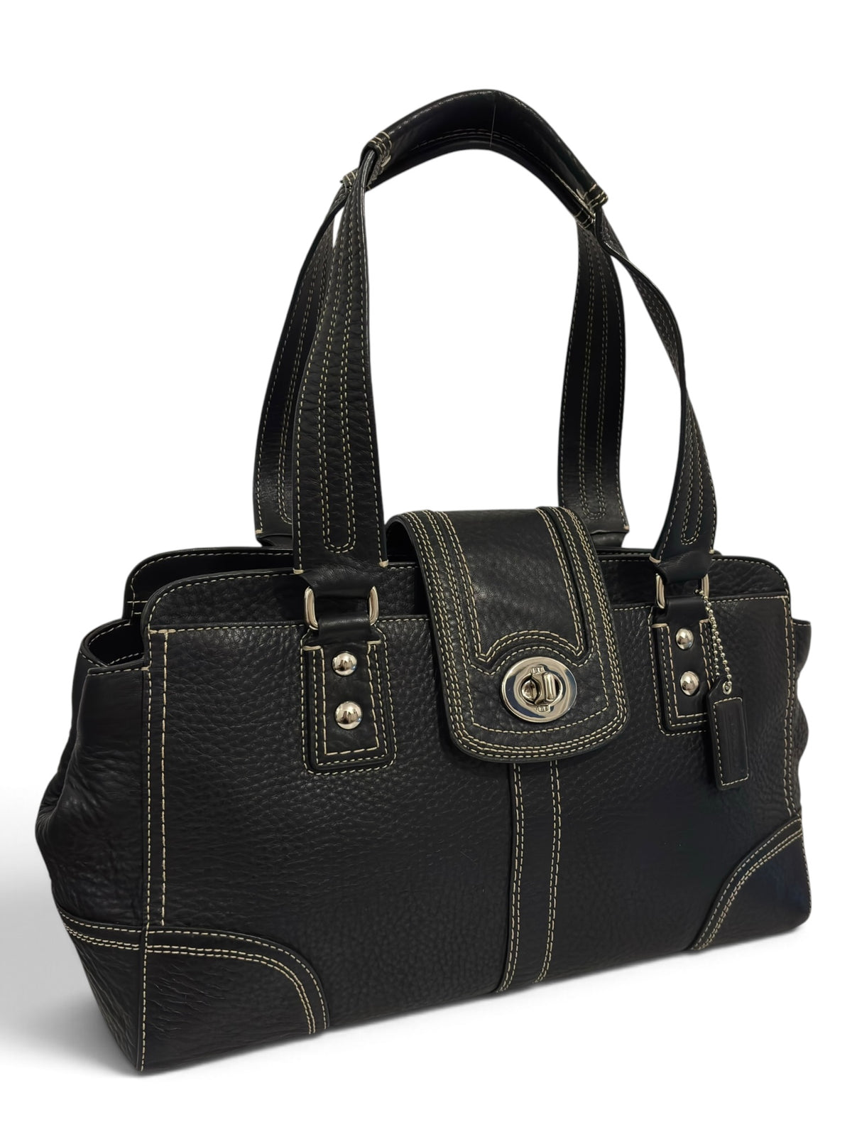 Vintage Coach Hamptons Bag F13961 Pebbled Leather Tote
