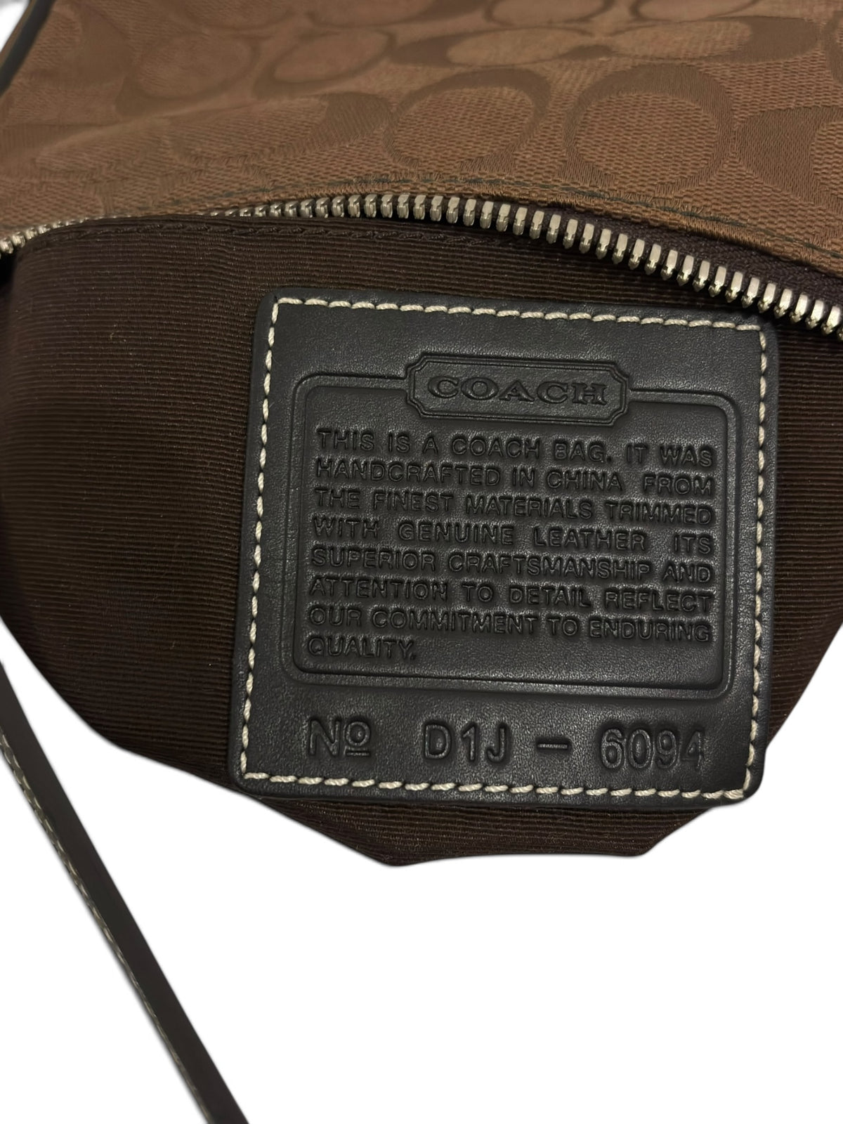 Vintage Coach Demi Bag 6094 Signature Canvas In Brown