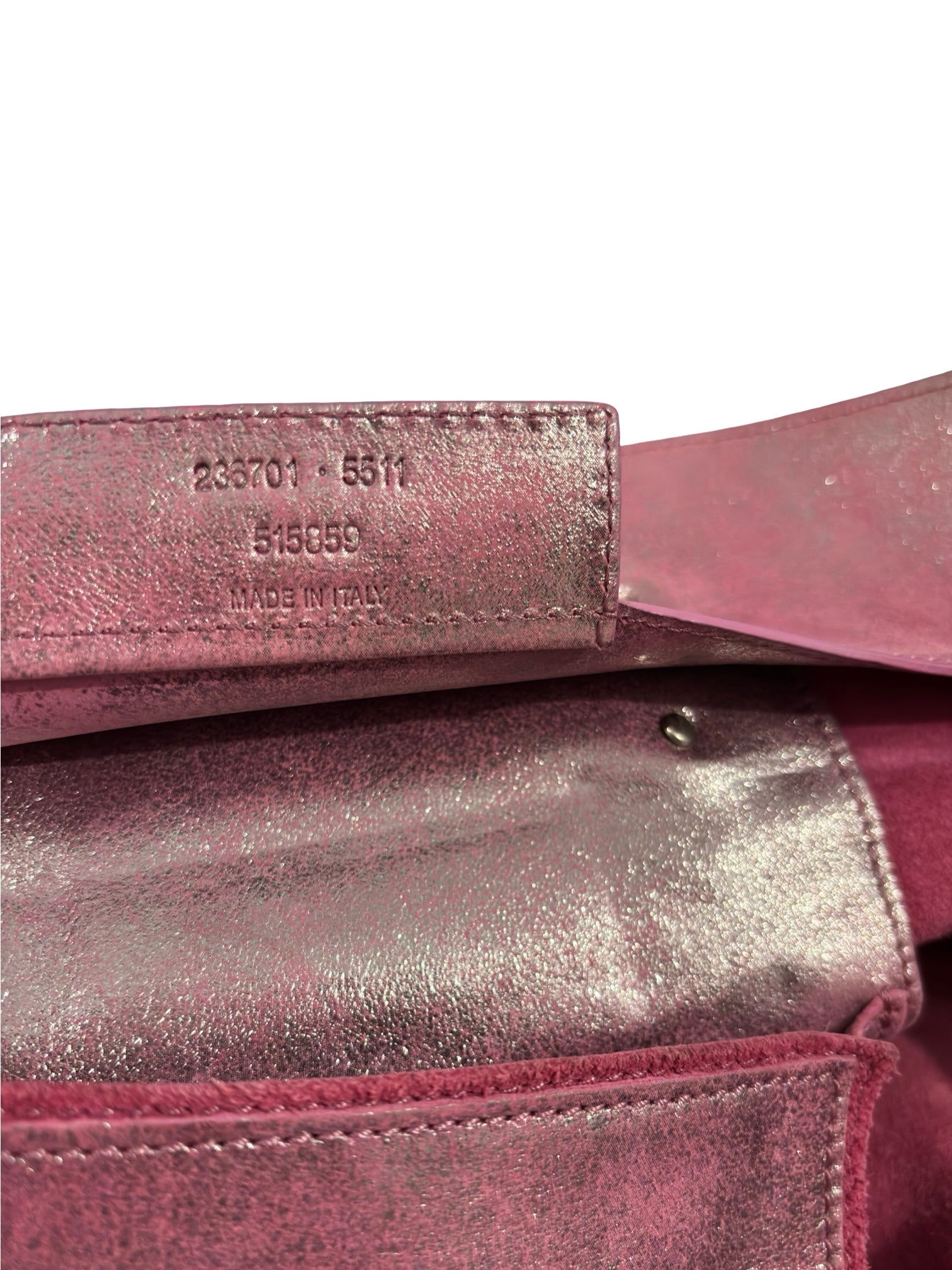 Balenciaga Metallic Leather Pink & Silver Papier A5
City Tote Shoulder Bag