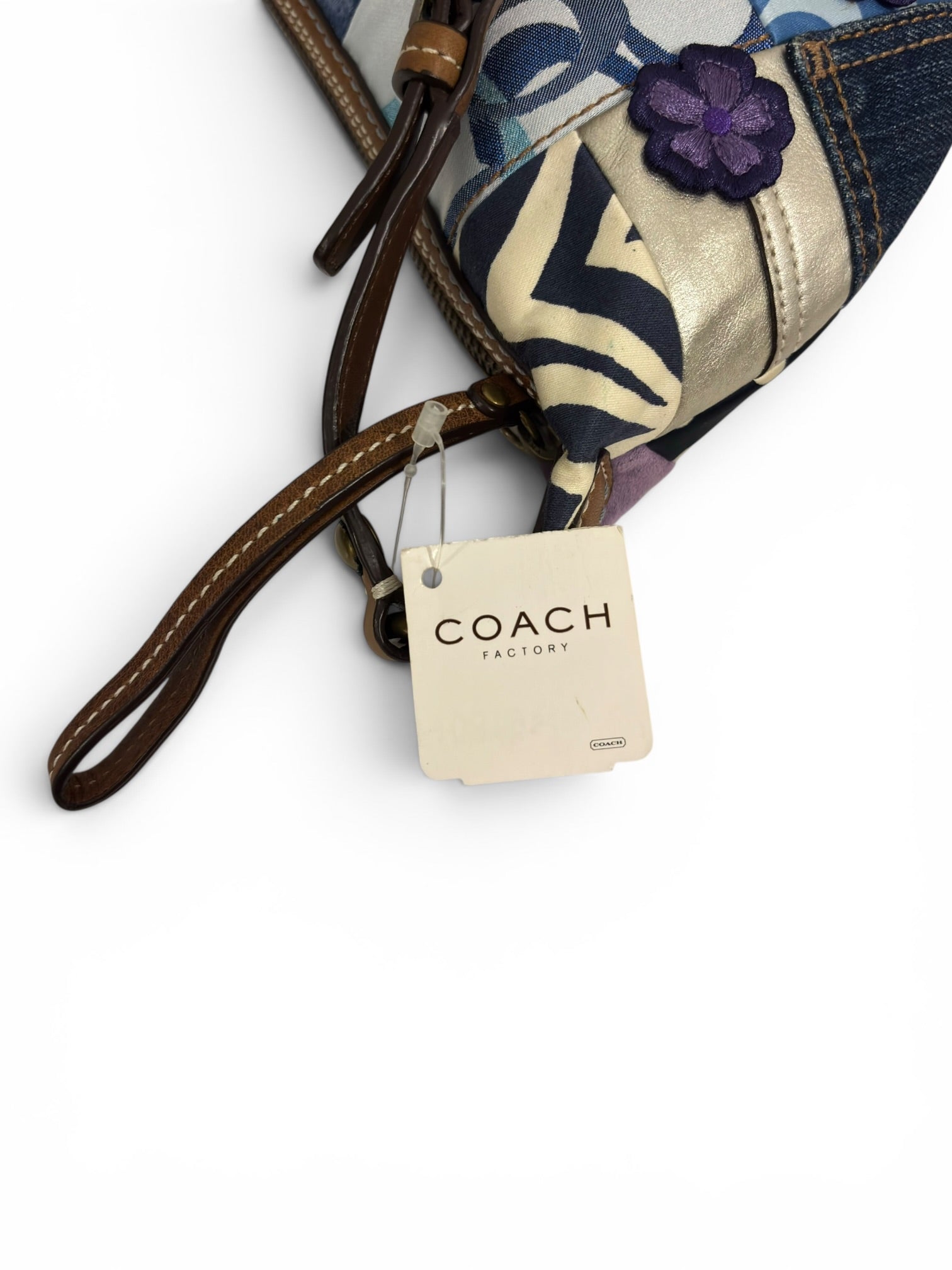 Vintage Coach Patchwork Bag Denim Crossbody Limited Edition Blue 10819