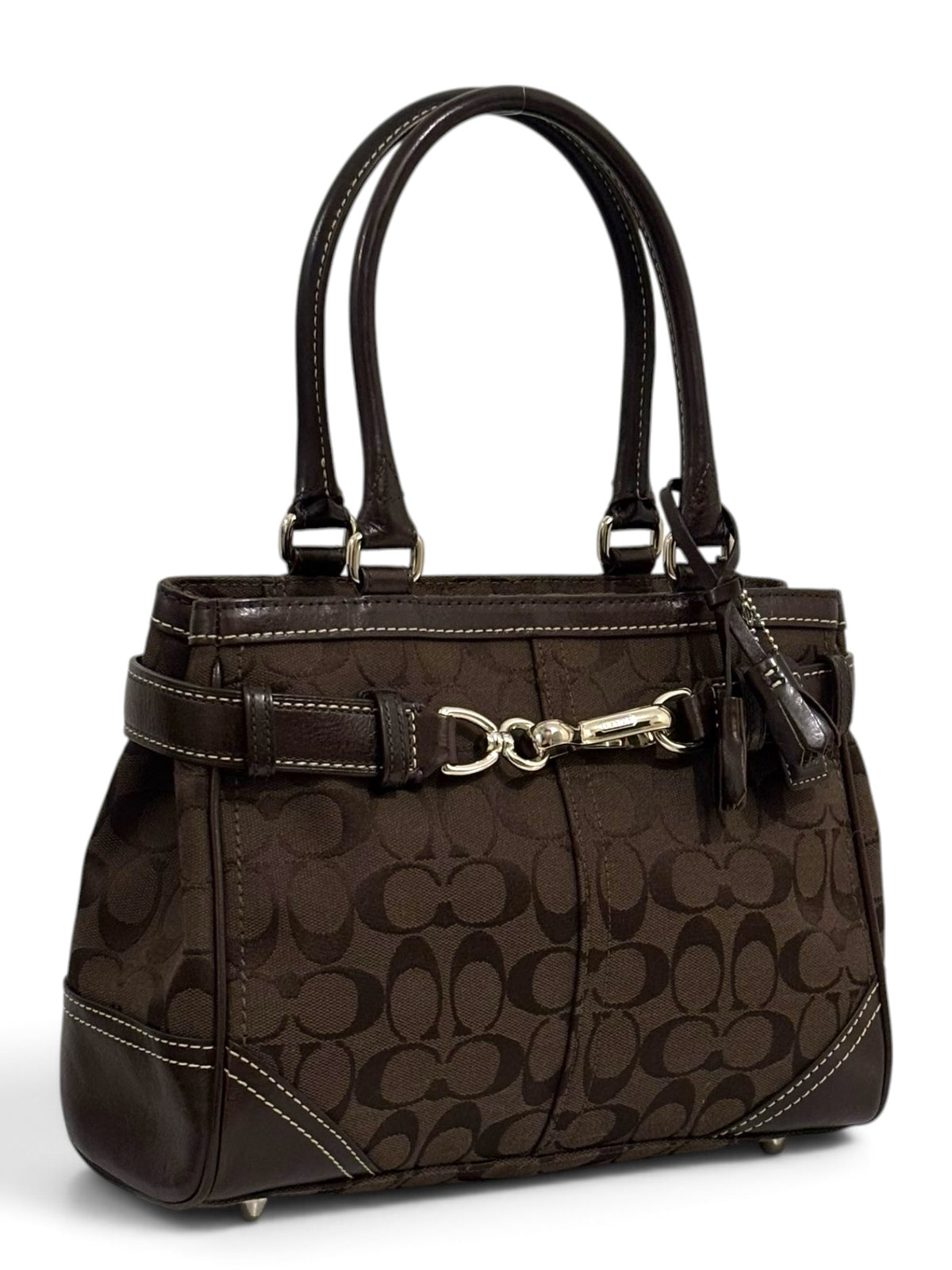 Vintage Coach Hamptons Bag 8K06 Chocolate Brown Tote