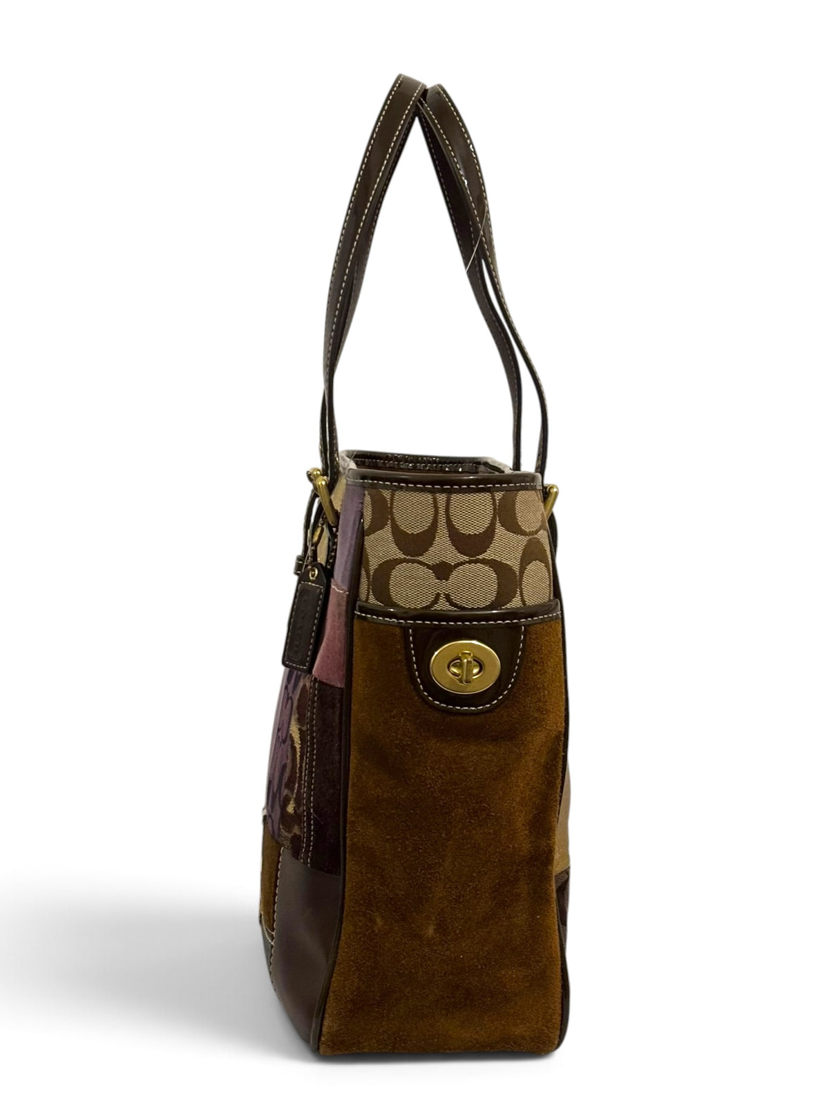 Vintage Coach Holiday Limited Edition Patchwork Tote Bag F10515