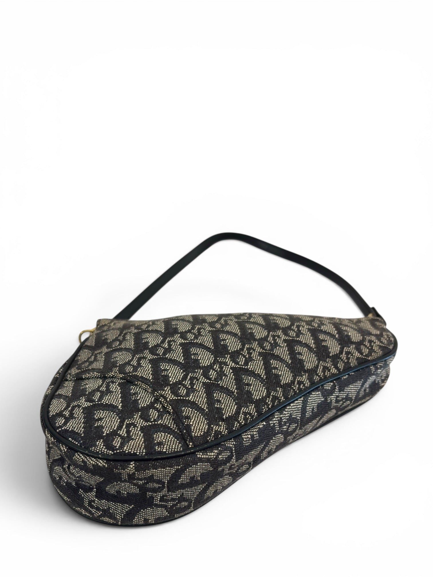 Vintage Christian Dior 2002 Mini Diorissimo Saddle Pochette Shoulder Bag