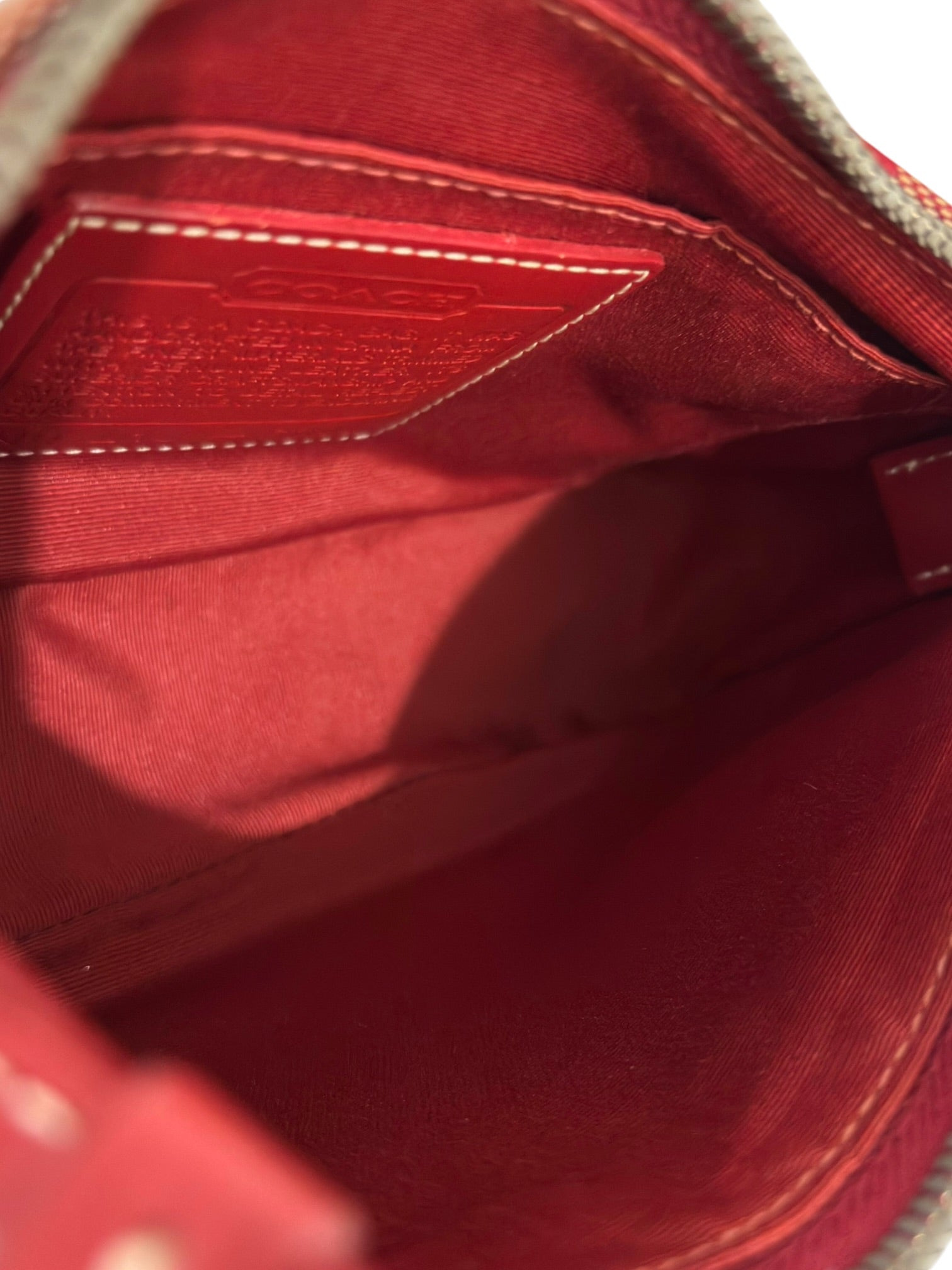 Vintage Coach Bag Demi Mini Red Signature 6094 Shoulder Pouch