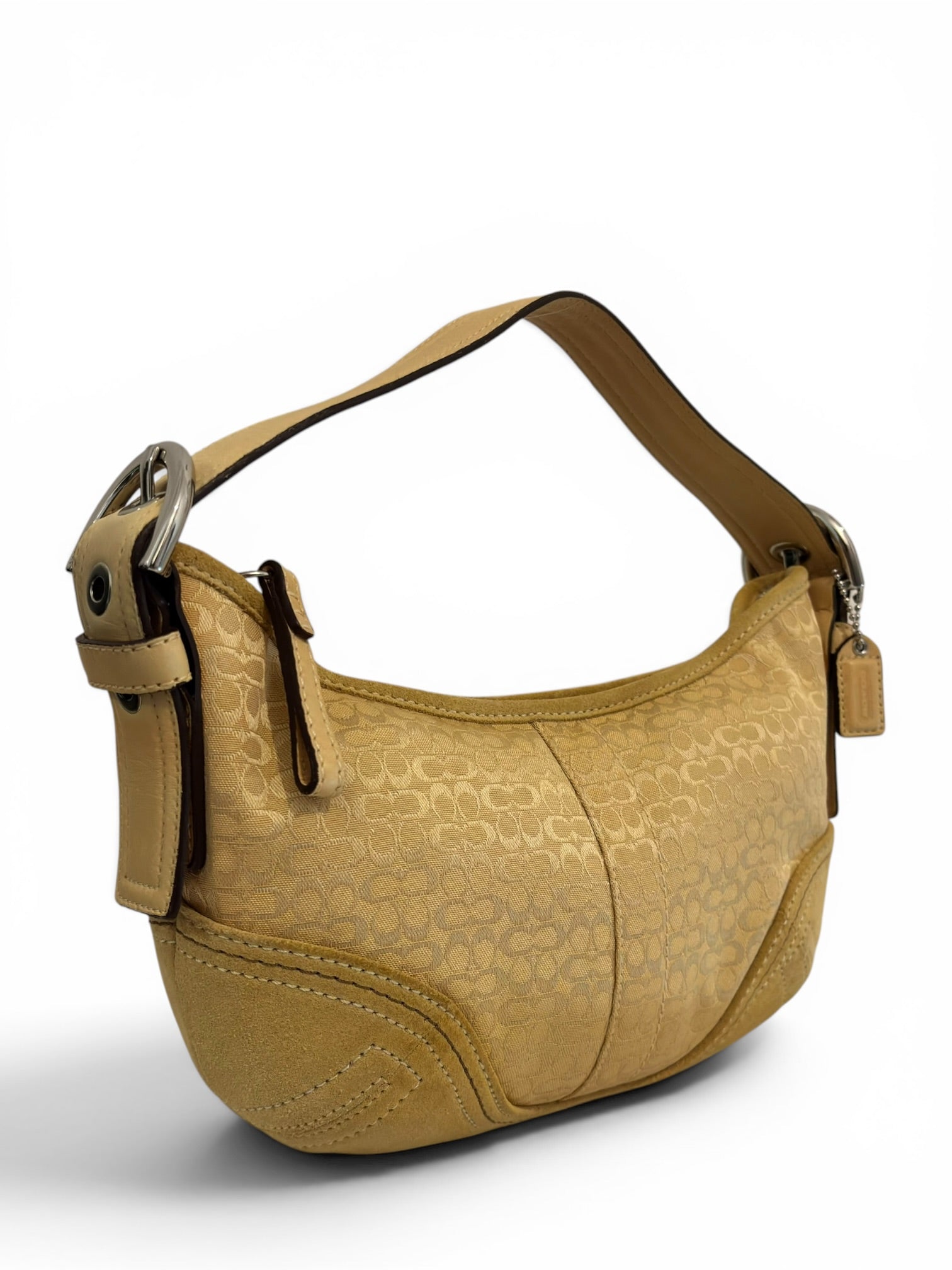 Coach Yellow Rare Signature Canvas Suede 2000's
Vintage Shoulder Bag 2154