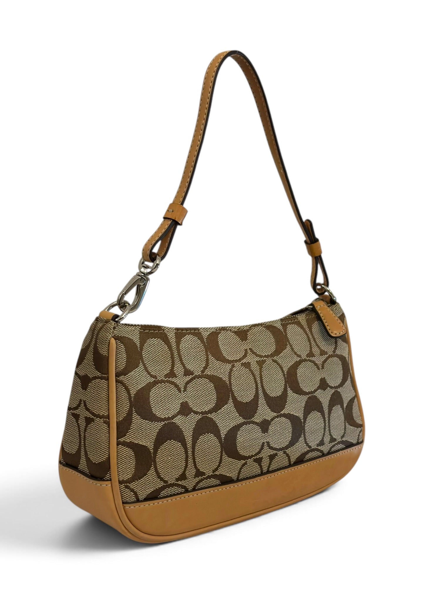 Vintage Coach Demi Bag Brown Canvas & Tan
Leather Y2K Shoulder Bag C35-6094