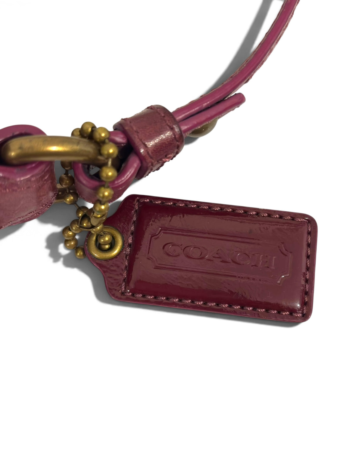 Vintage Coach Soho Bag Bleecker 12372 In Patent Leather Burgundy