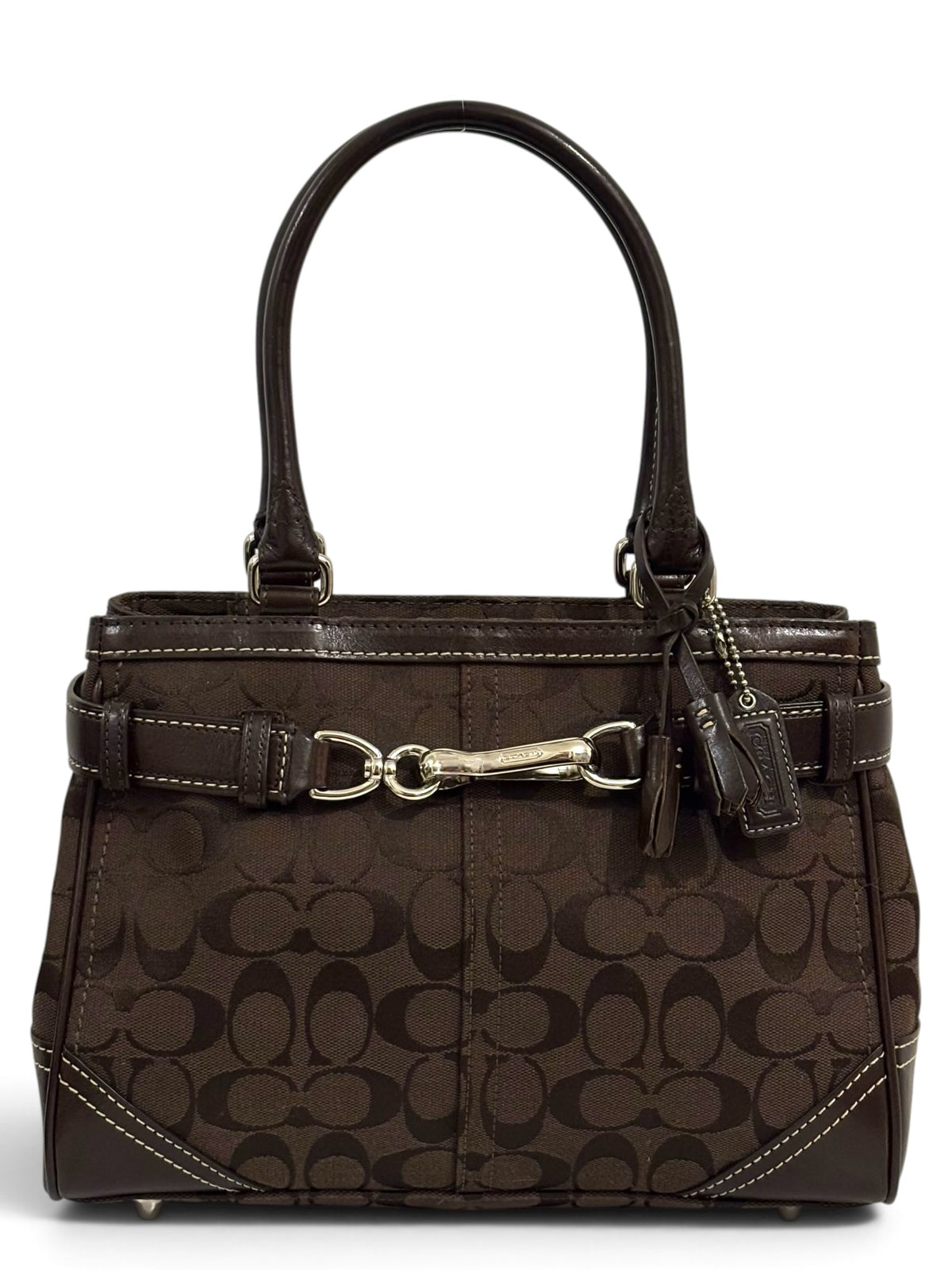 Vintage Coach Hamptons Bag 8K06 Chocolate Brown Tote