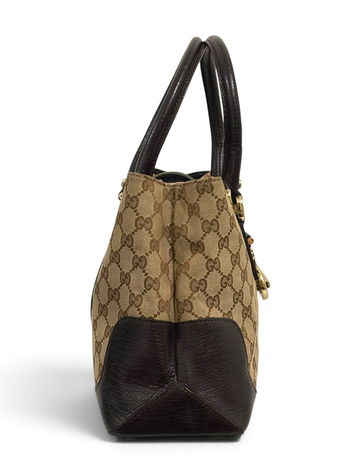 Vintage Gucci Bag GG Rare Junco Sherry Line Web Stripe Tote