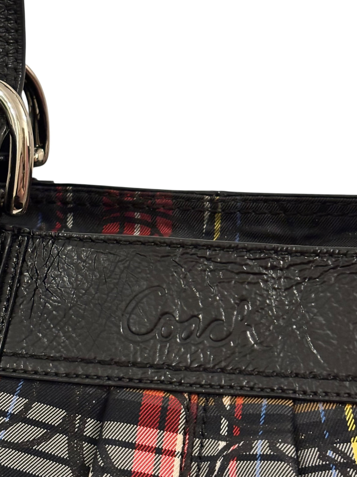 Vintage Coach Soho Bag F15228 Poppy Tartan Plaid Tote