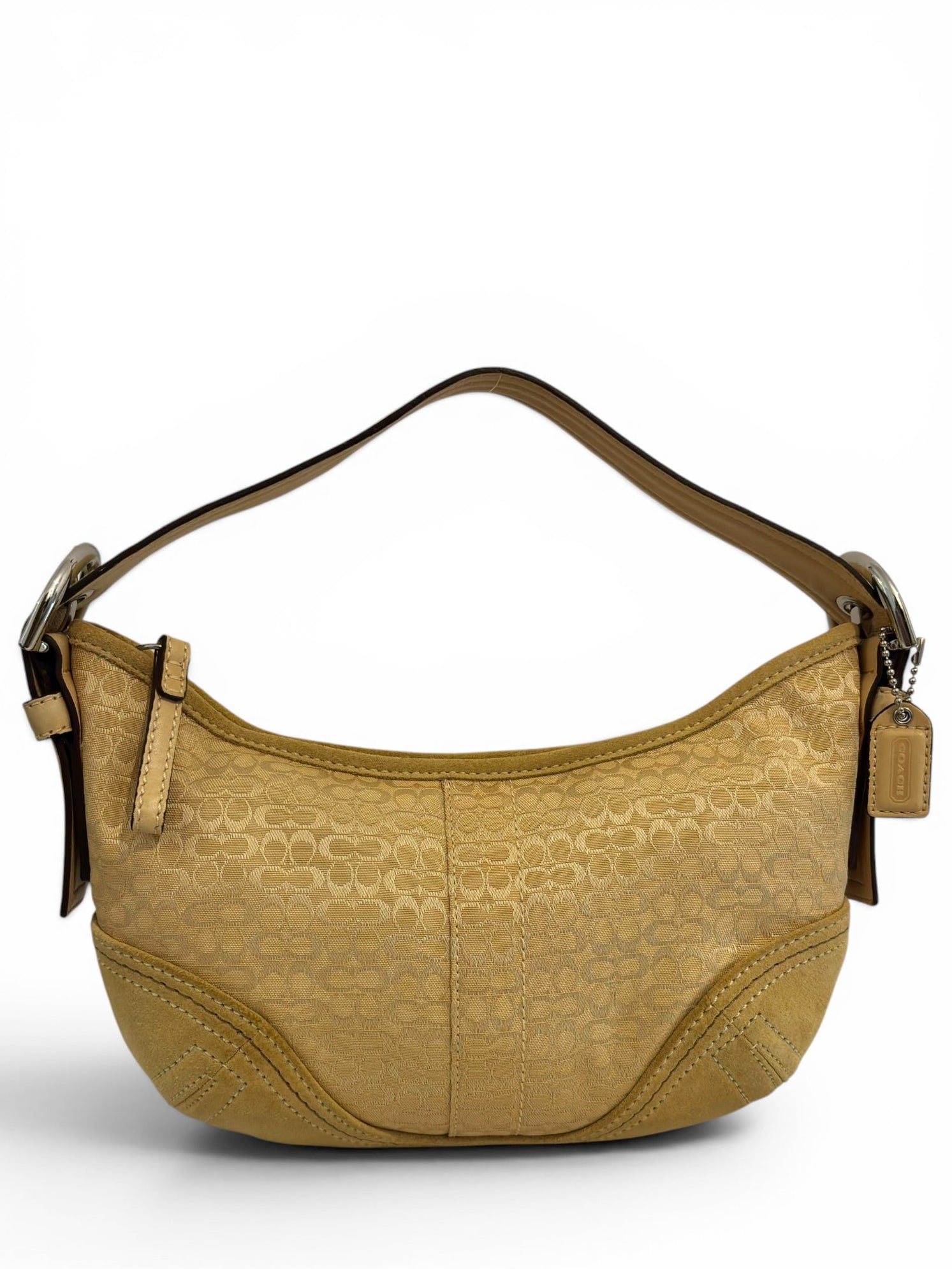 Coach Yellow Rare Signature Canvas Suede 2000's
Vintage Shoulder Bag 2154