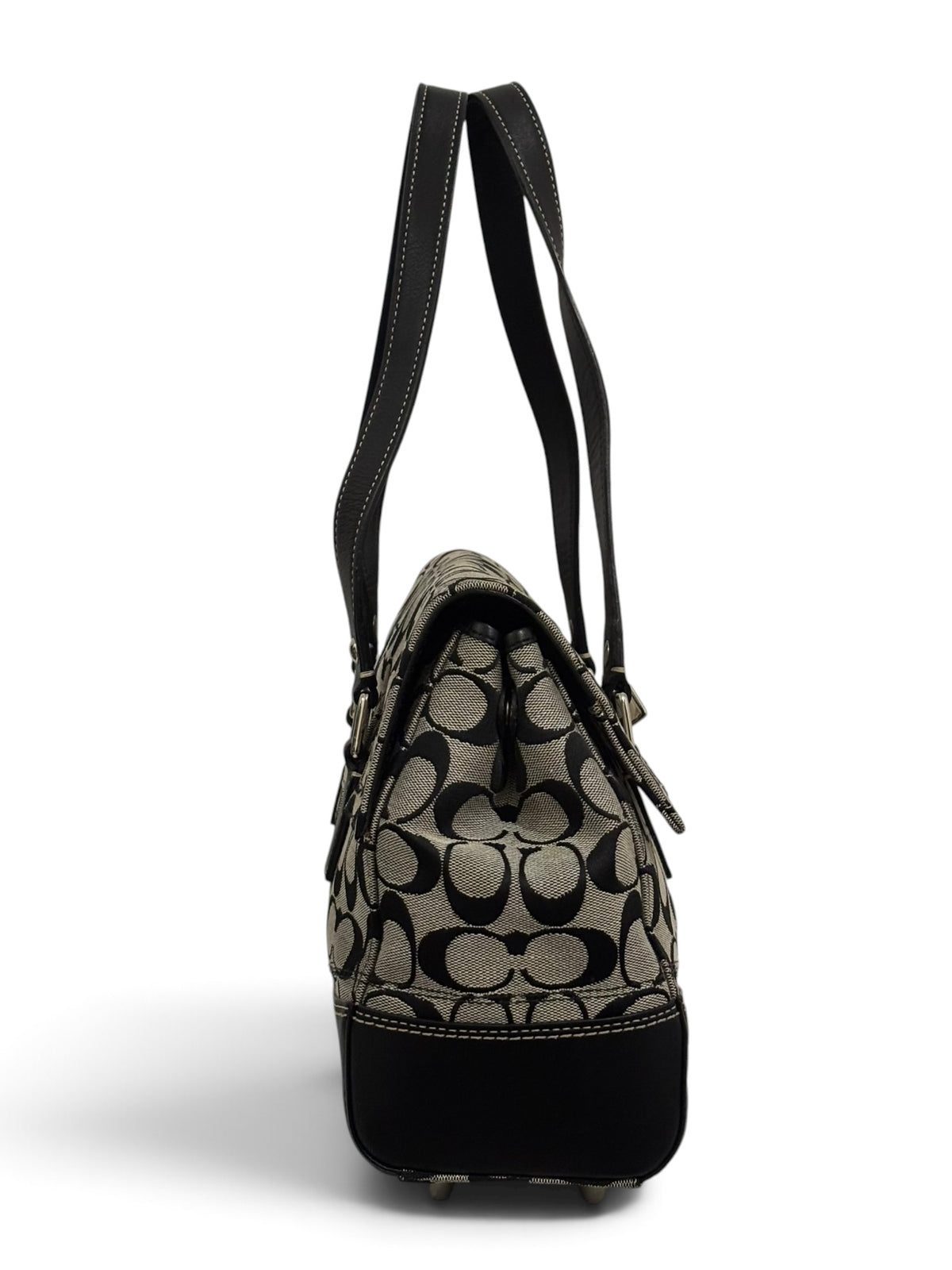 Vintage Coach Hamptons Bag F13070 Signature Turnlock Tote