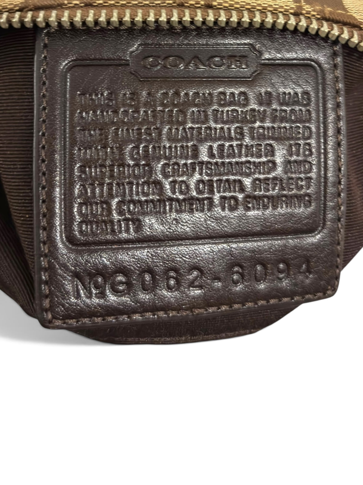 Vintage Coach Bag Mini Demi Signature Shoulder Pouch 6094 In Brown