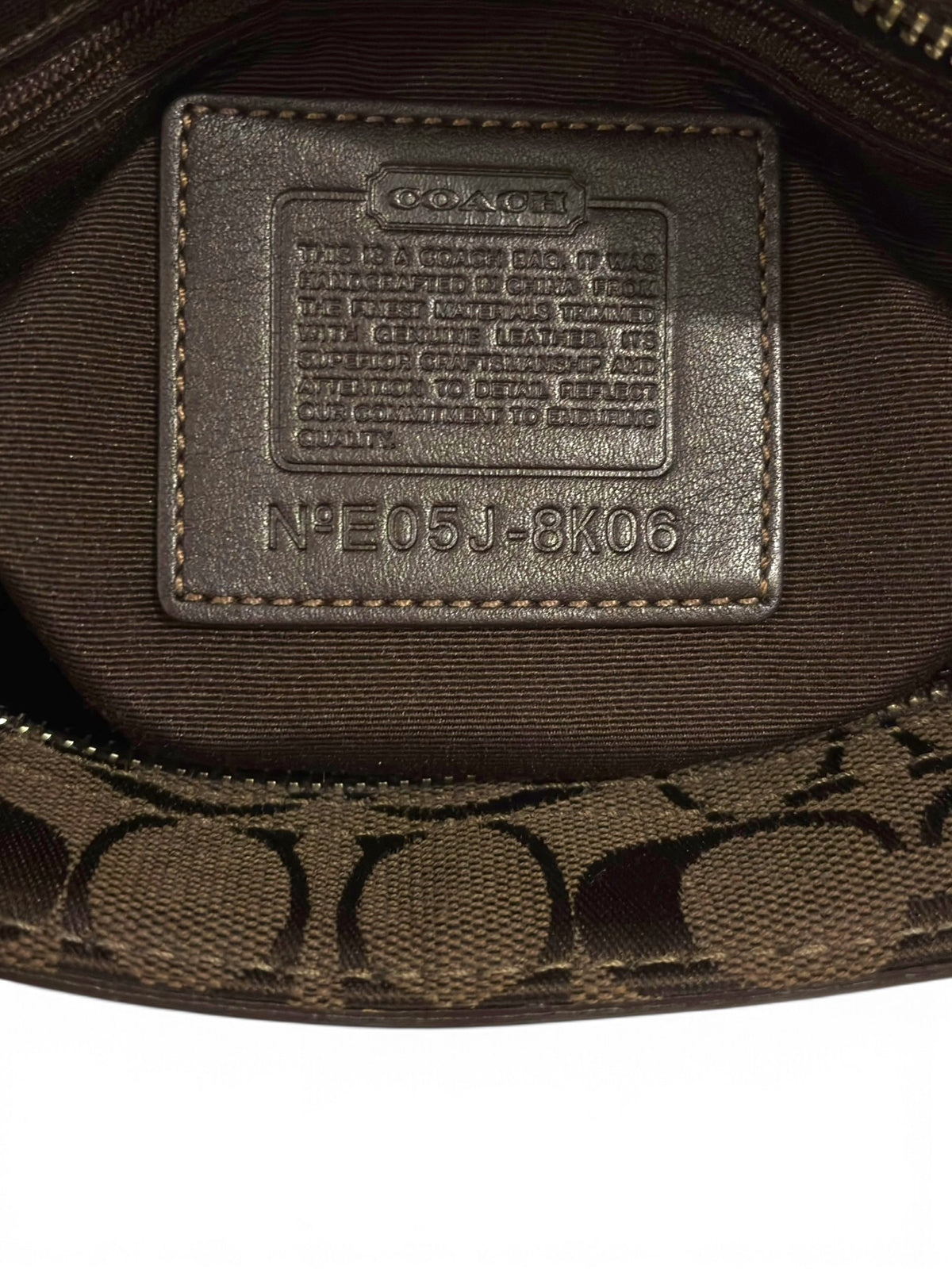 Vintage Coach Hamptons Bag 8K06 Chocolate Brown Tote