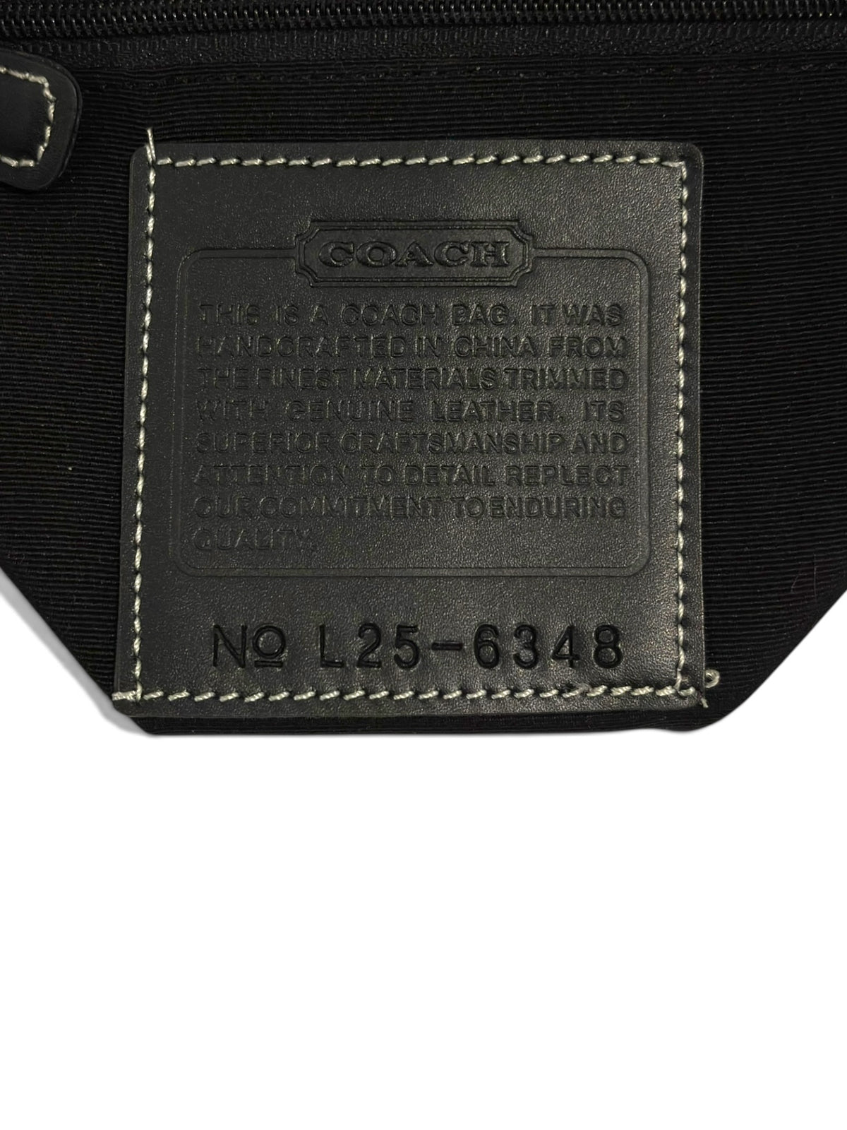 Vintage Coach Hamptons Bag L25 6348 Signature Canvas In Black And Grey