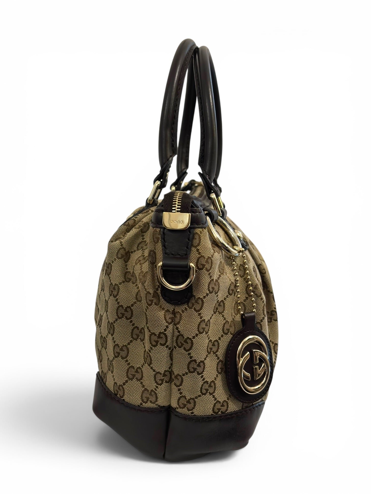 Vintage Gucci Sukey GG Bag Canvas Brown & Beige
Satchel Tote Shoulder Handbag 520981