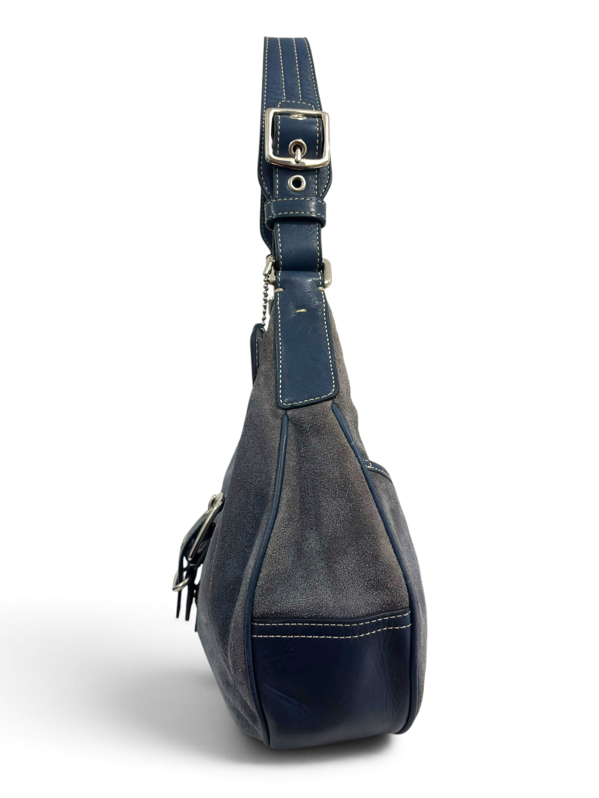 Vintage Coach Soho Bag 7559 Hobo In Rare Blue Suede