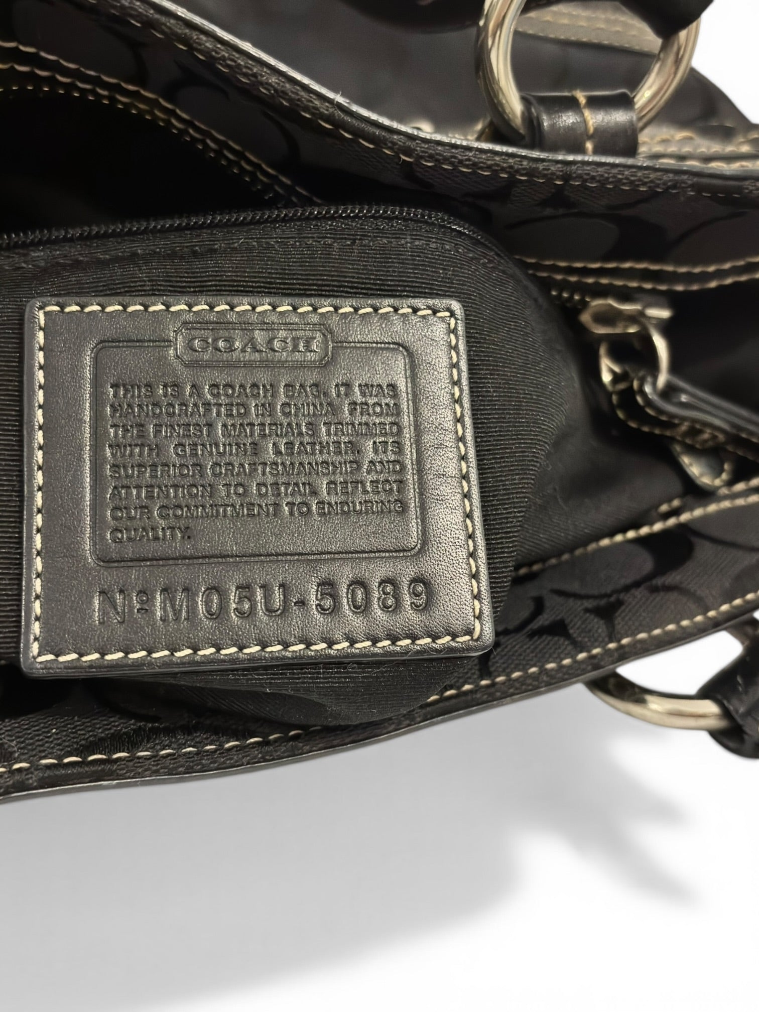 Coach Black Soho Canvas & Leather Buckle Braided
Shoulder Bag 5089