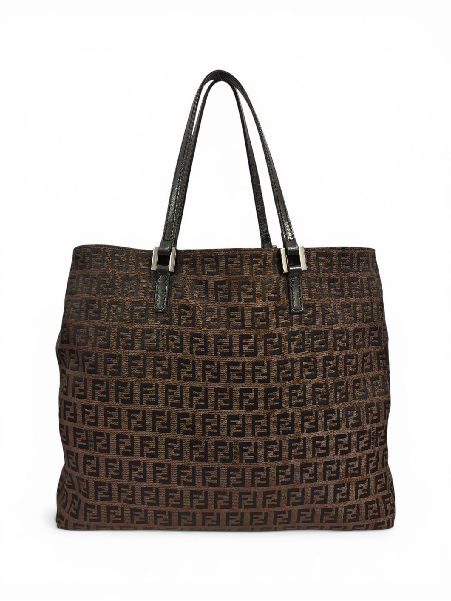 Fendi Brown Monogram Zucchino Canvas & Leather
2000-2010 Italy Tote Bag
