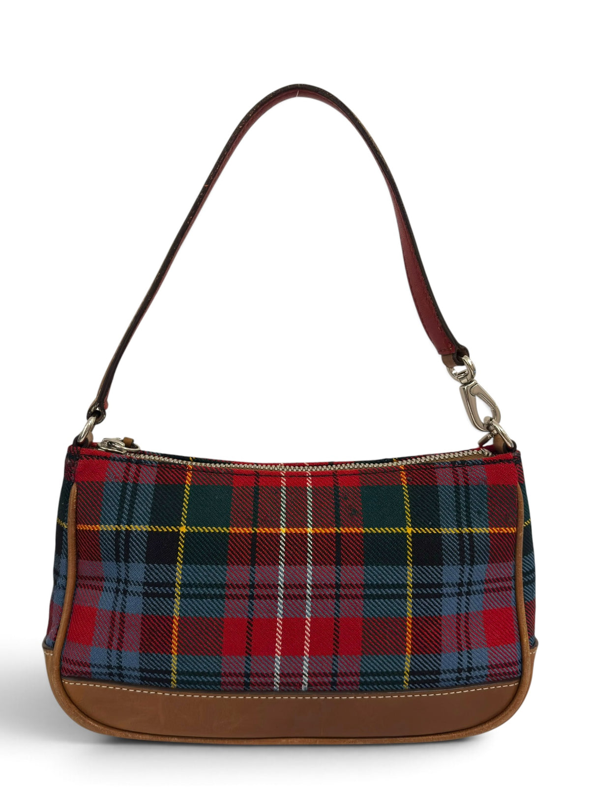Vintage Coach Demi Bag 8935 In Tartan Plaid Wool