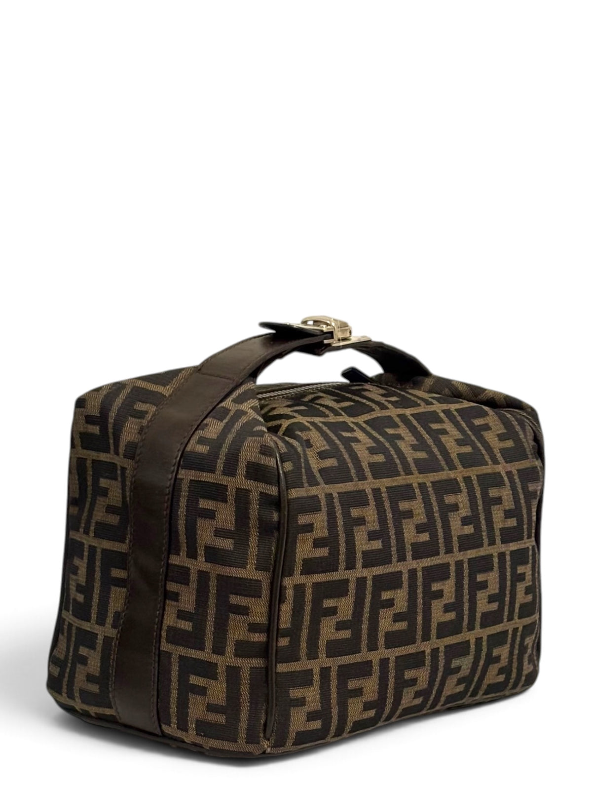 Pre-Owned Fendi Zucca FF Top Handle Bag Signature Vanity