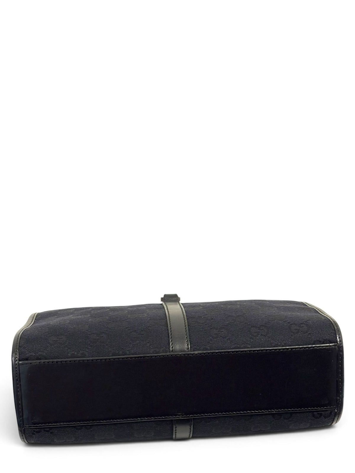 Vintage Gucci Jackie Tote Bag Black GG Canvas 002 1065 3444