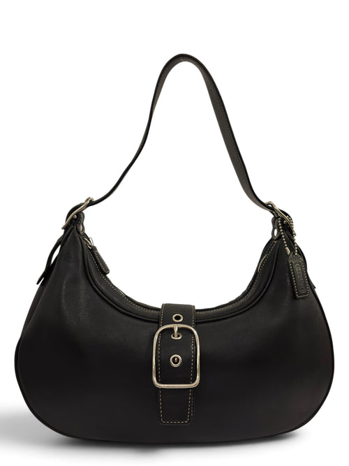 Vintage Coach Soho Bag 7592 Hobo Crescent In Black Leather