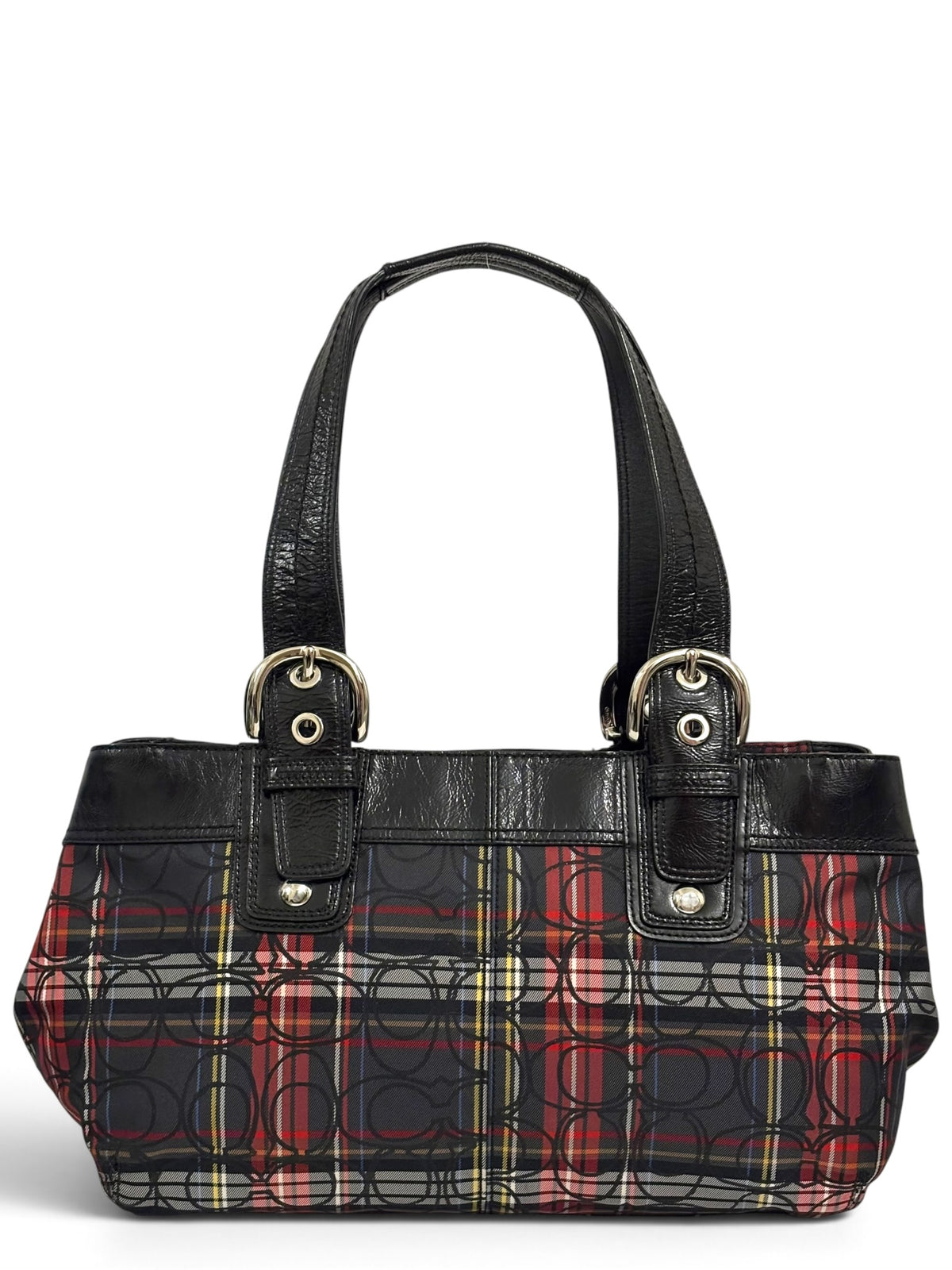 Vintage Coach Soho Bag F15228 Poppy Tartan Plaid Tote