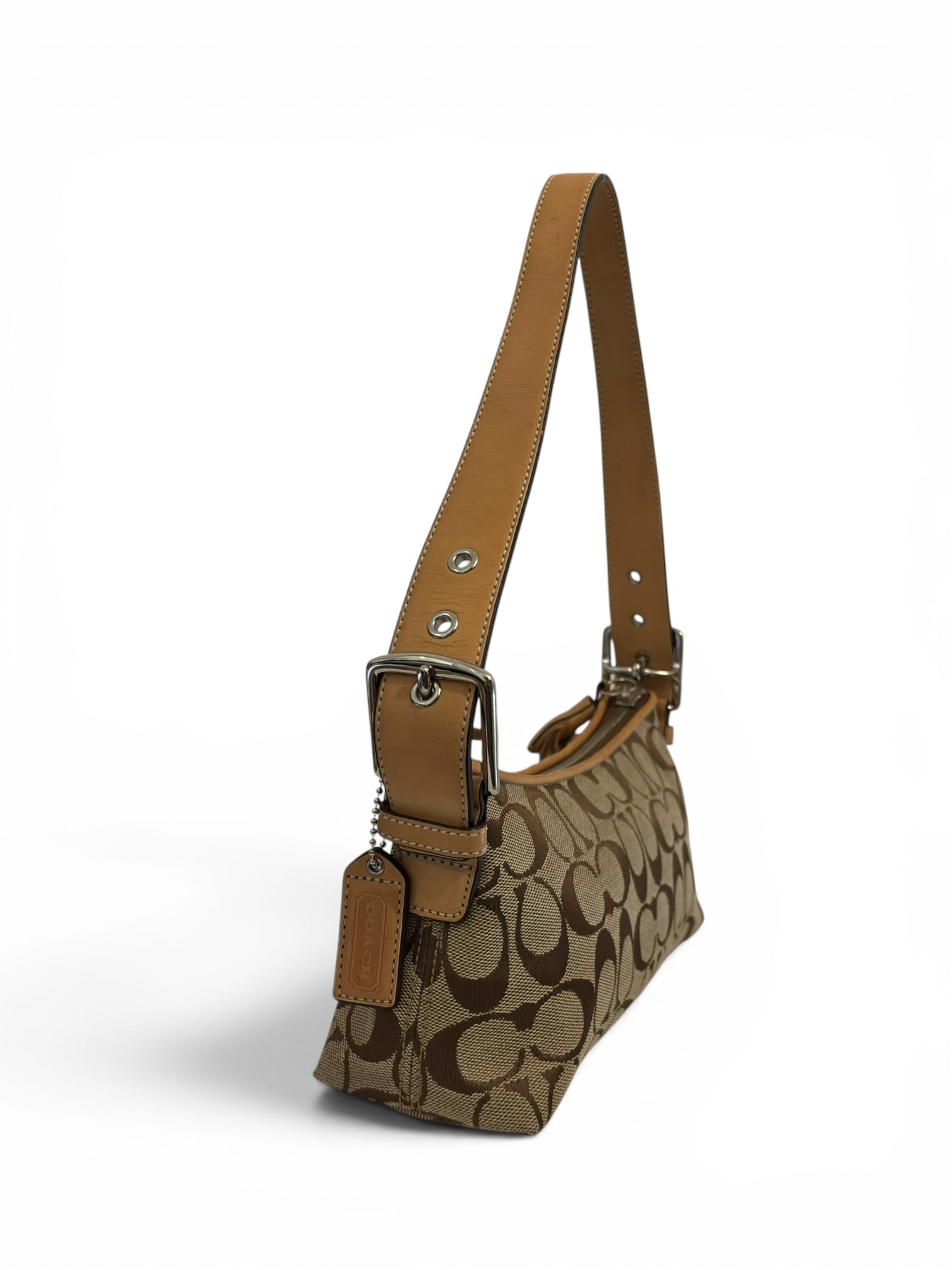 Coach Brown Canvas & Leather Tan Baguette
Vintage Shoulder Bag A055-6371