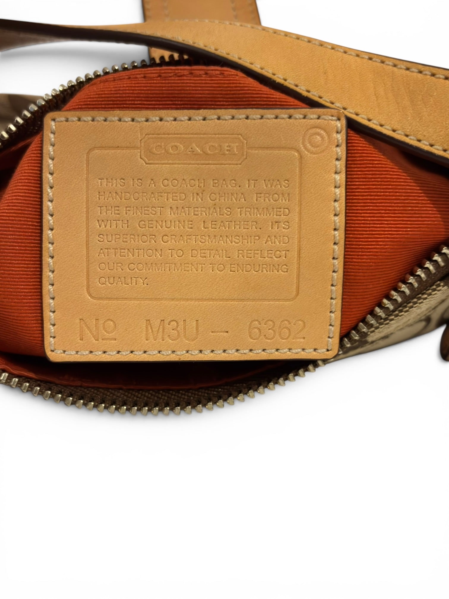 Coach Brown & Beige Tan Signature Mini Soho Demi Canvas & Leather Vintage Hobo Shoulder Bag