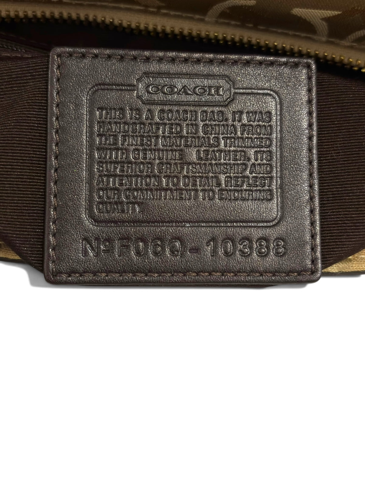 Vintage Coach Patchwork Bag 10388 Gold And Brown Tote