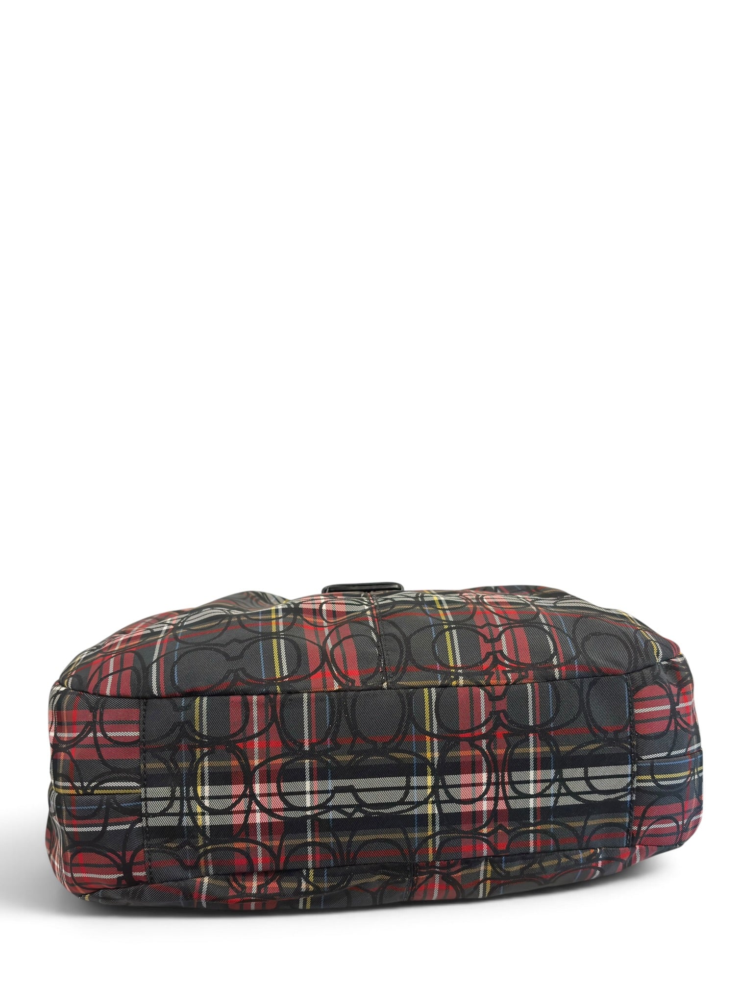 Vintage Coach Soho Lynn Tartan Signature Hobo
Shoulder Bag Black Plaid F15487