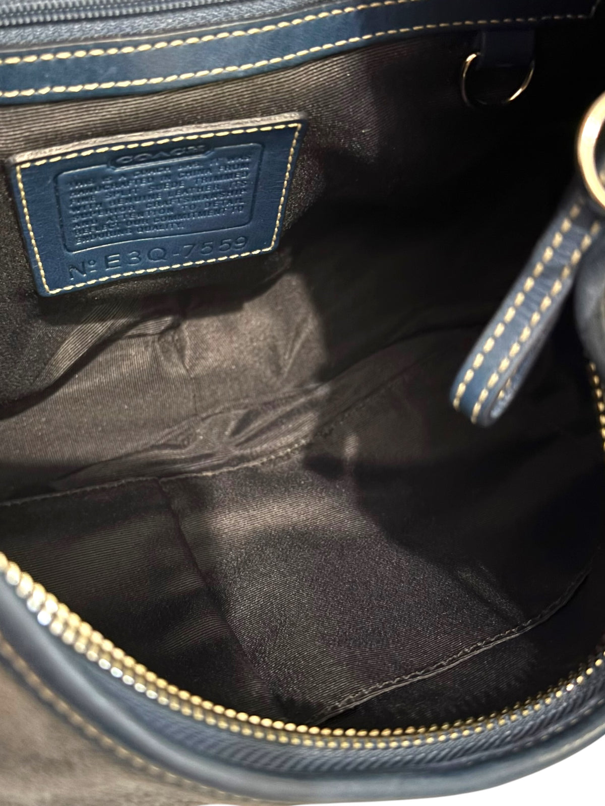 Vintage Coach Soho Bag 7559 Hobo In Rare Blue Suede