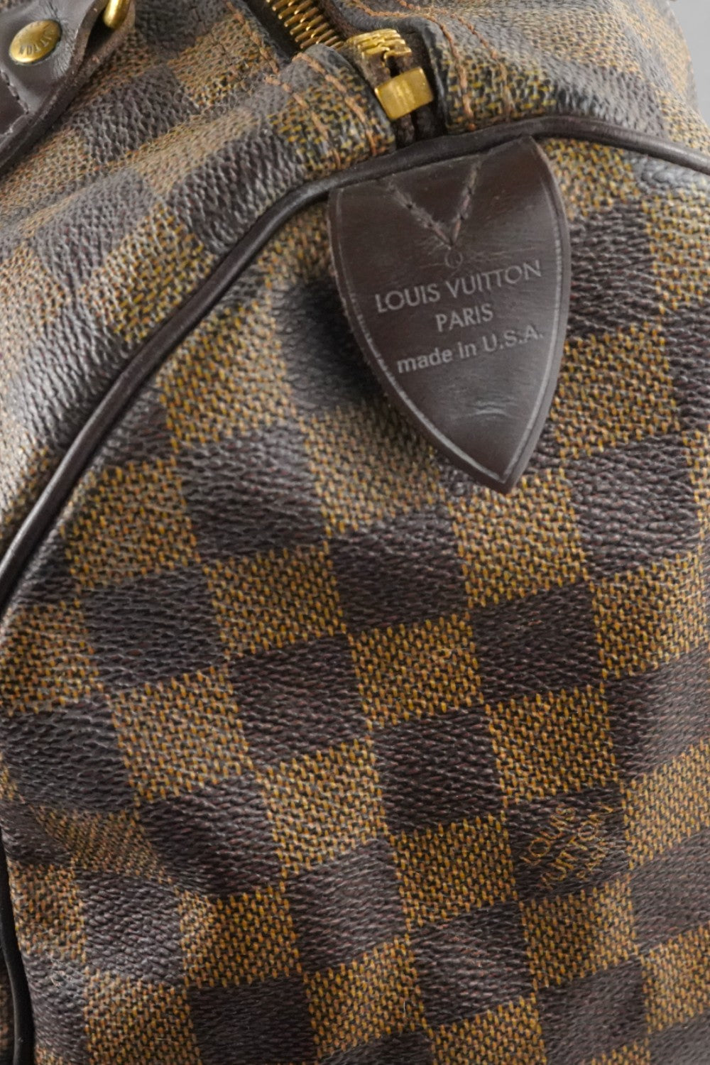 Louis Vuitton Brown Speedy 30 in Damier Ebene Canvas & Leather Handbag