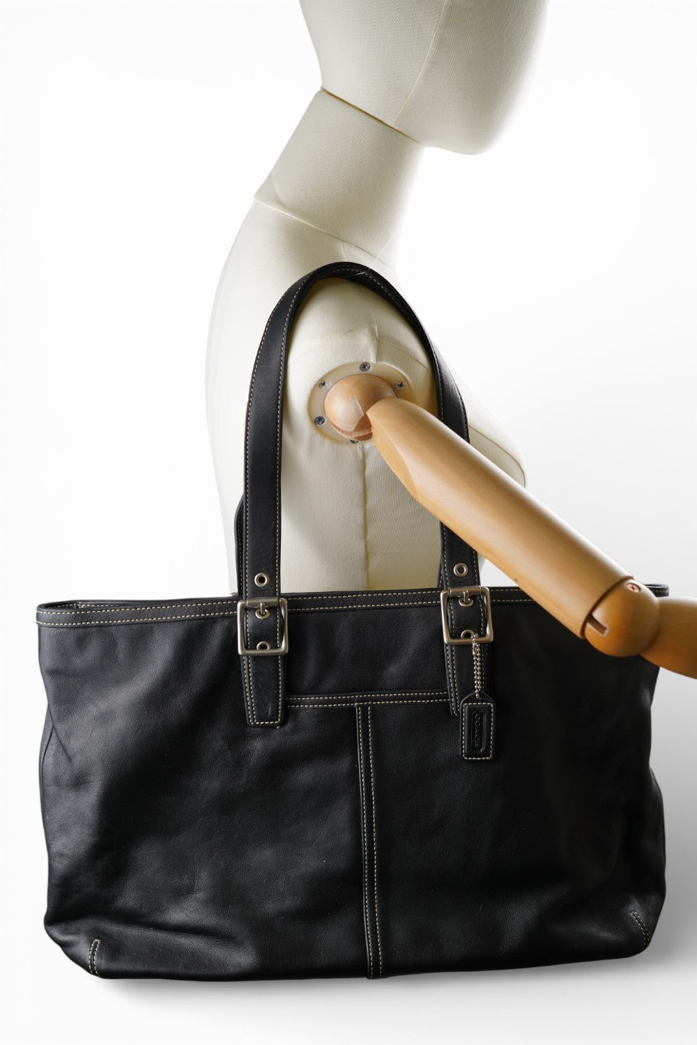 Coach Black Leather XXL Vintage Soho Vintage Tote Shoulder Bag