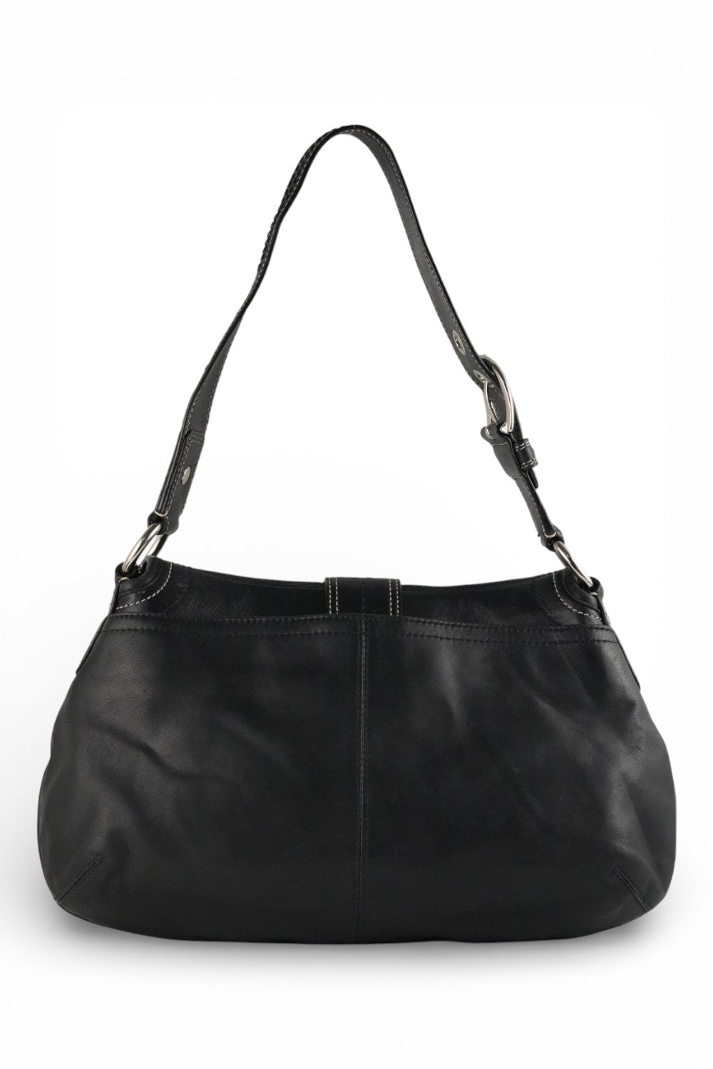 Coach Black Vintage 2000’s Leather Signature Sufflette Soho Hobo Shoulder Bag