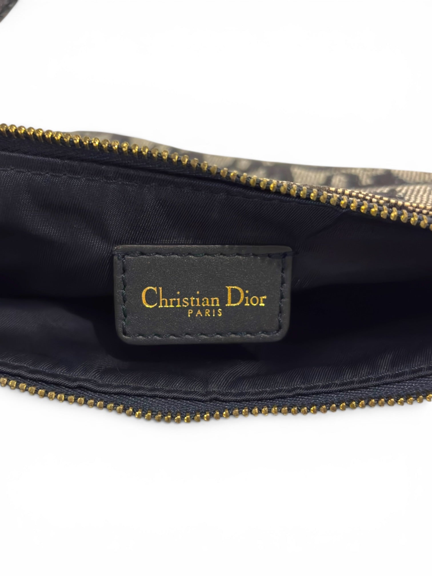 Vintage Christian Dior 2002 Mini Diorissimo Saddle Pochette Shoulder Bag