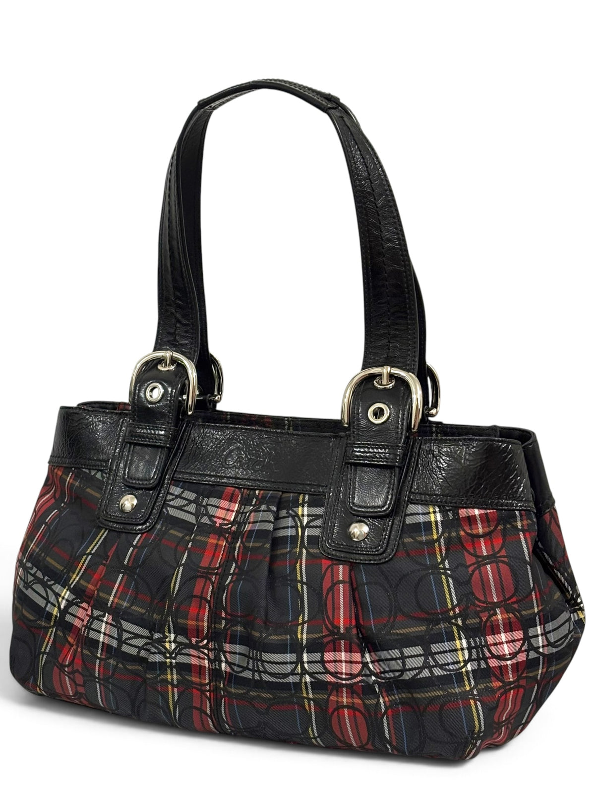 Vintage Coach Soho Bag F15228 Poppy Tartan Plaid Tote