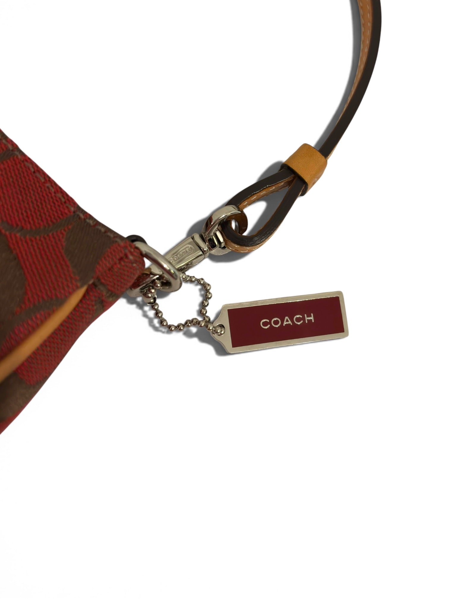 Vintage Coach Demi Bag Red Signature Canvas Shoulder Bag G1J-6094