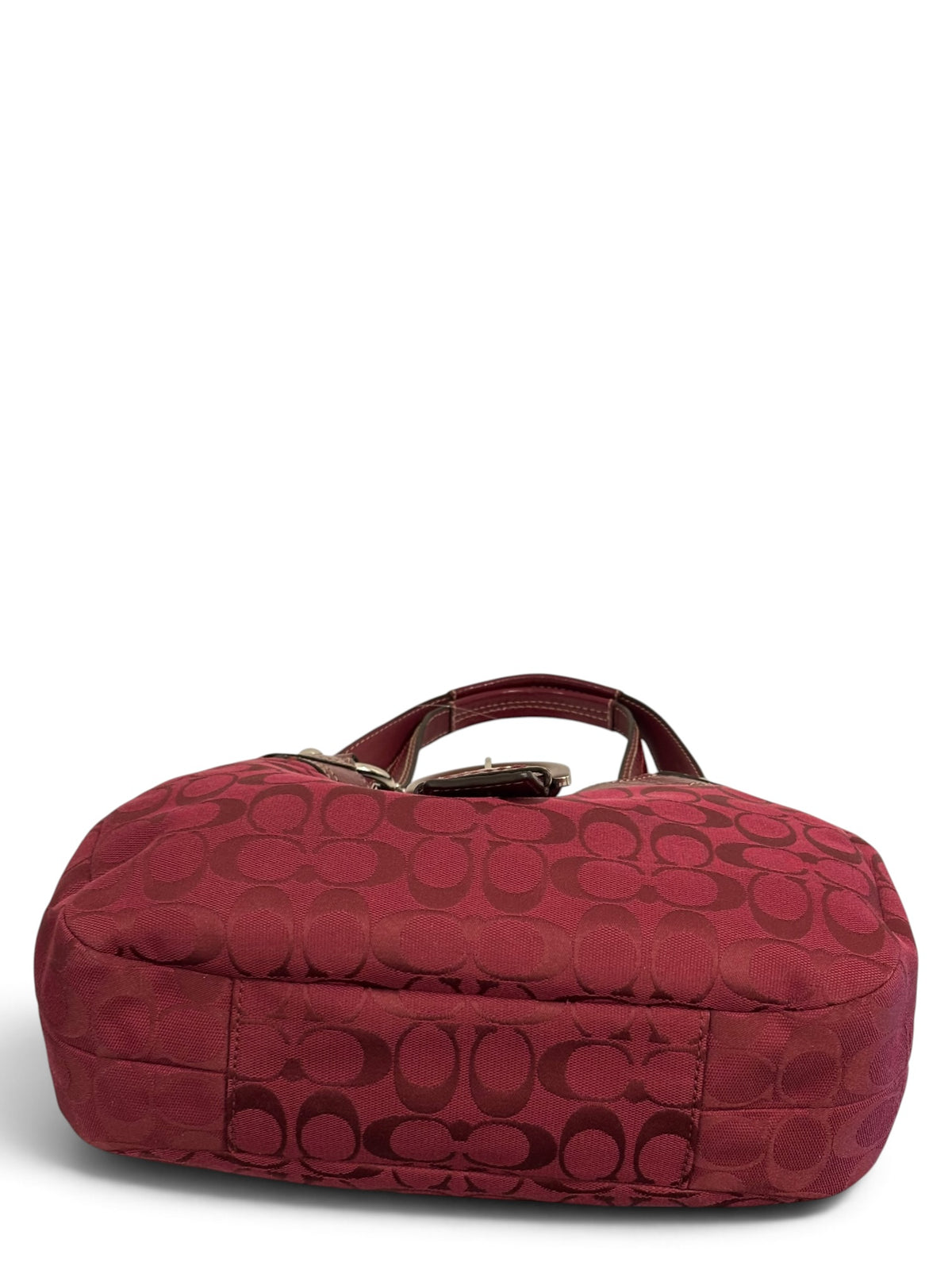 Vintage Coach Soho Lynn Bag F17094 In Burgundy Red Rare Colourway
