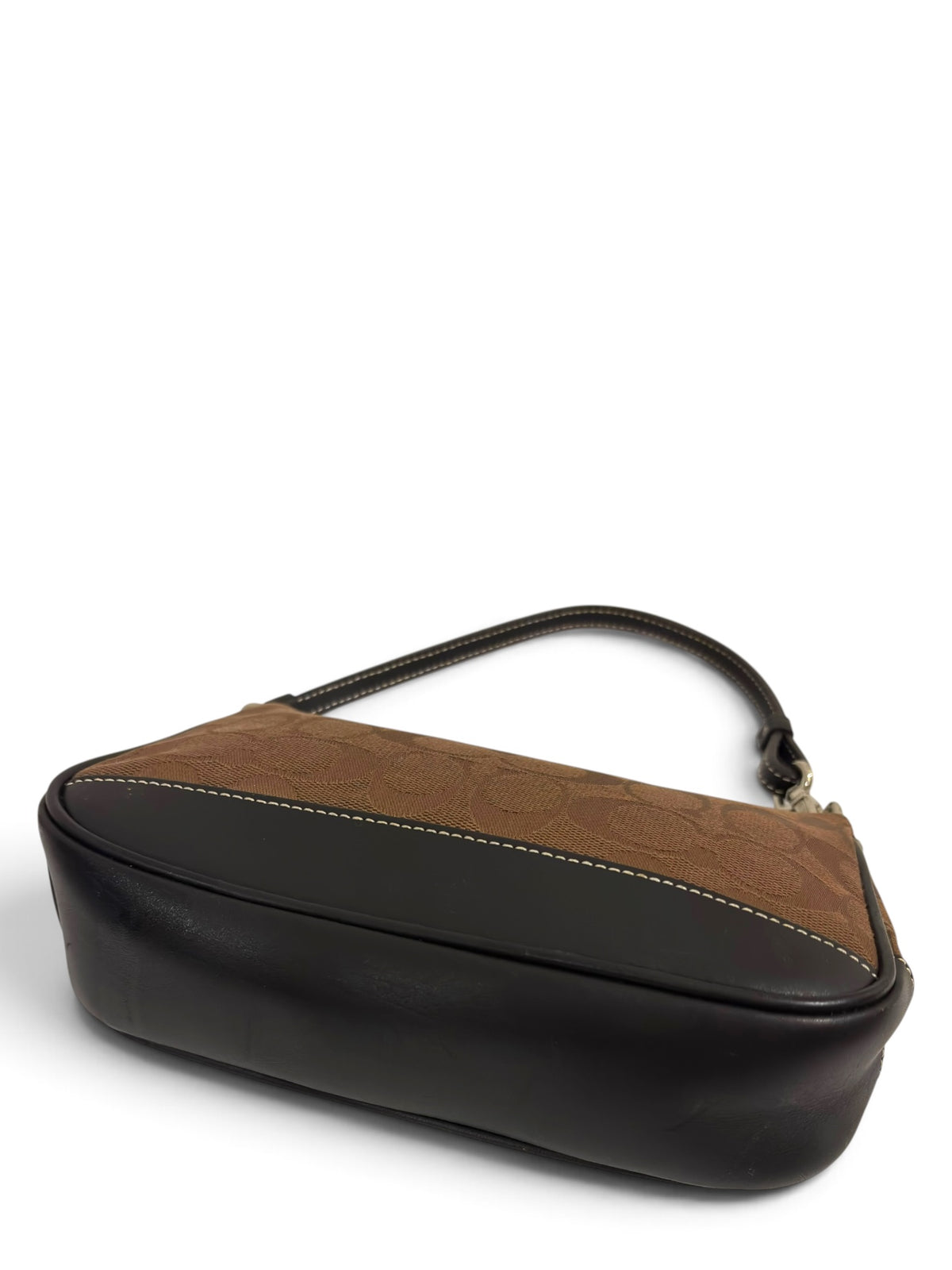 Vintage Coach Demi Bag 6094 Signature Canvas In Brown