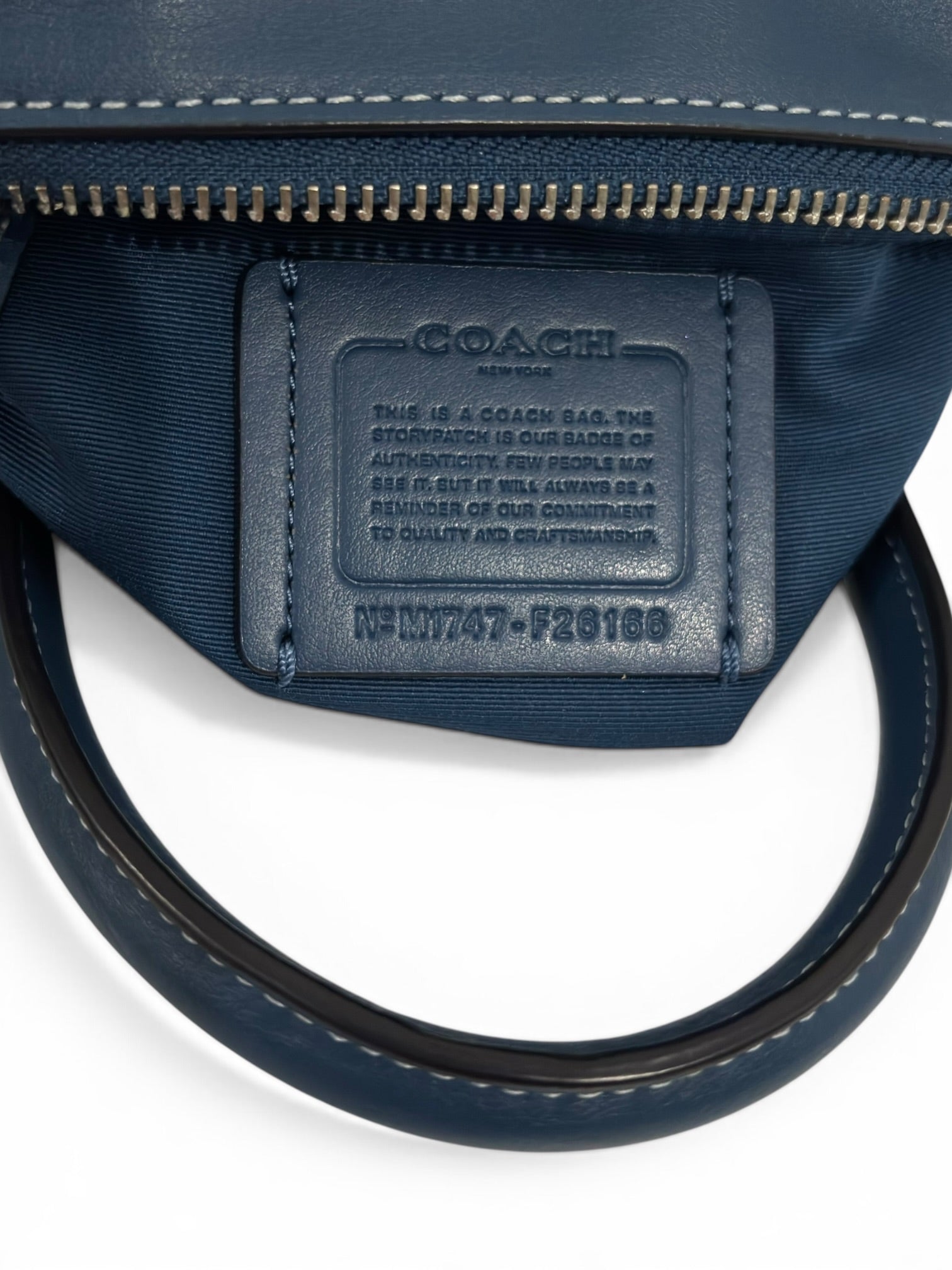Coach Mini Bennett Embroidered Bag Signature Blue Patch Leather Heart Rainbow Handbag F26166