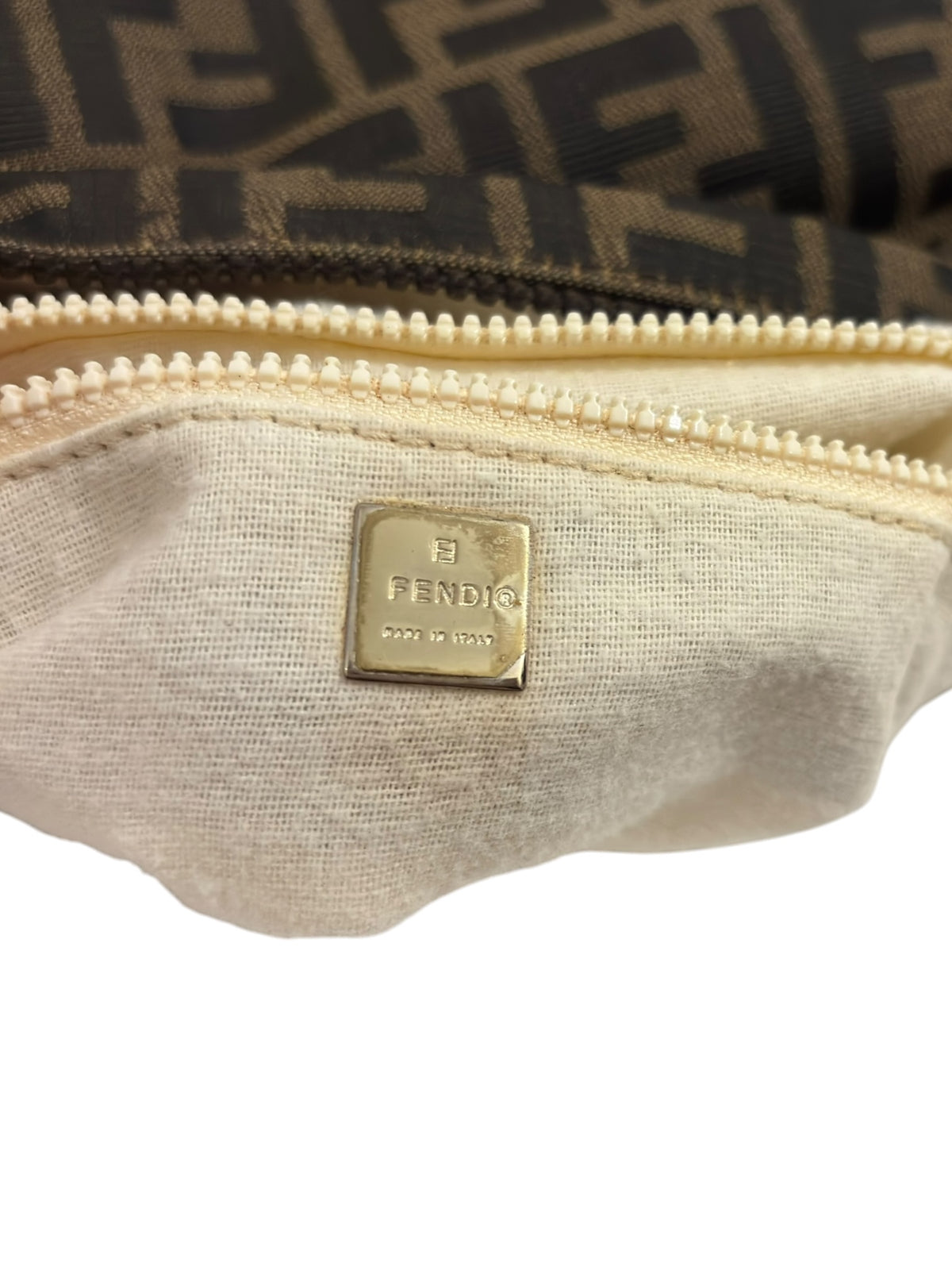 Pre-Owned Fendi Zucca FF Top Handle Bag Signature Vanity