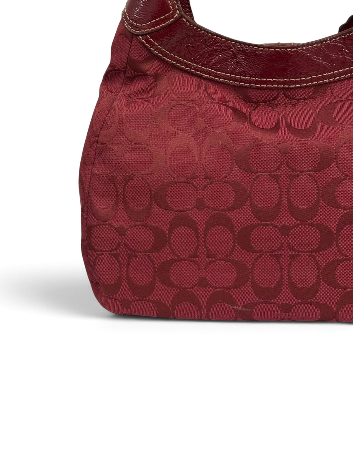Vintage Coach Soho Lynn Bag F17094 In Burgundy Red Rare Colourway