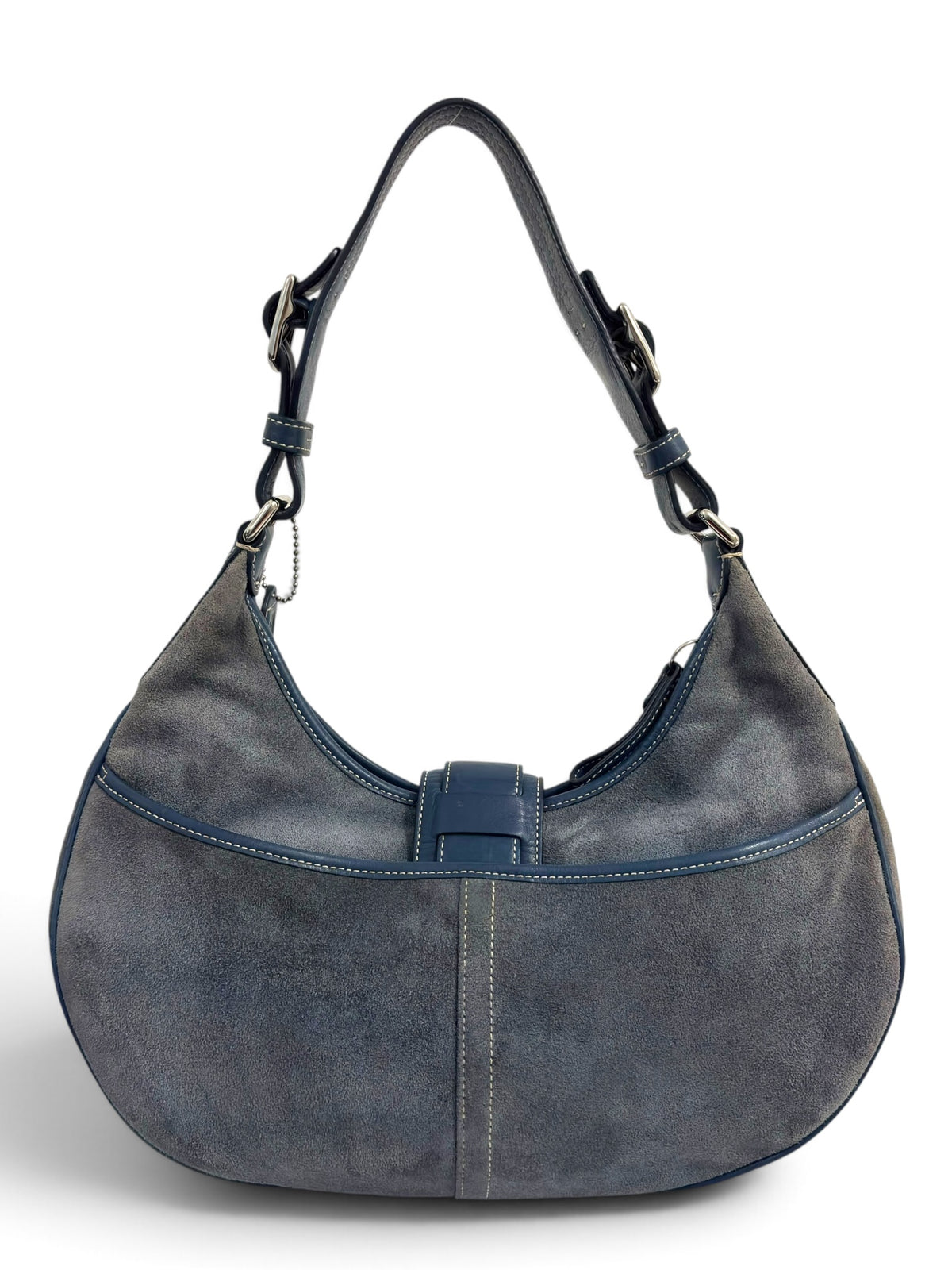 Vintage Coach Soho Bag 7559 Hobo In Rare Blue Suede