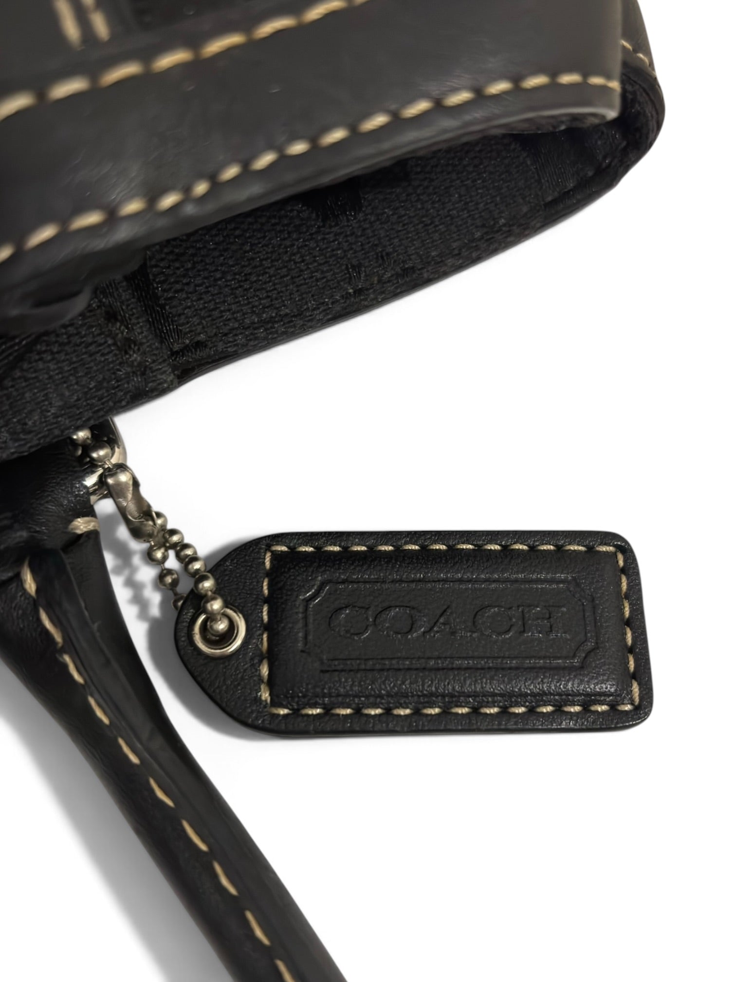 Vintage Coach Bag Hamptons Signature Tote In Black 10246